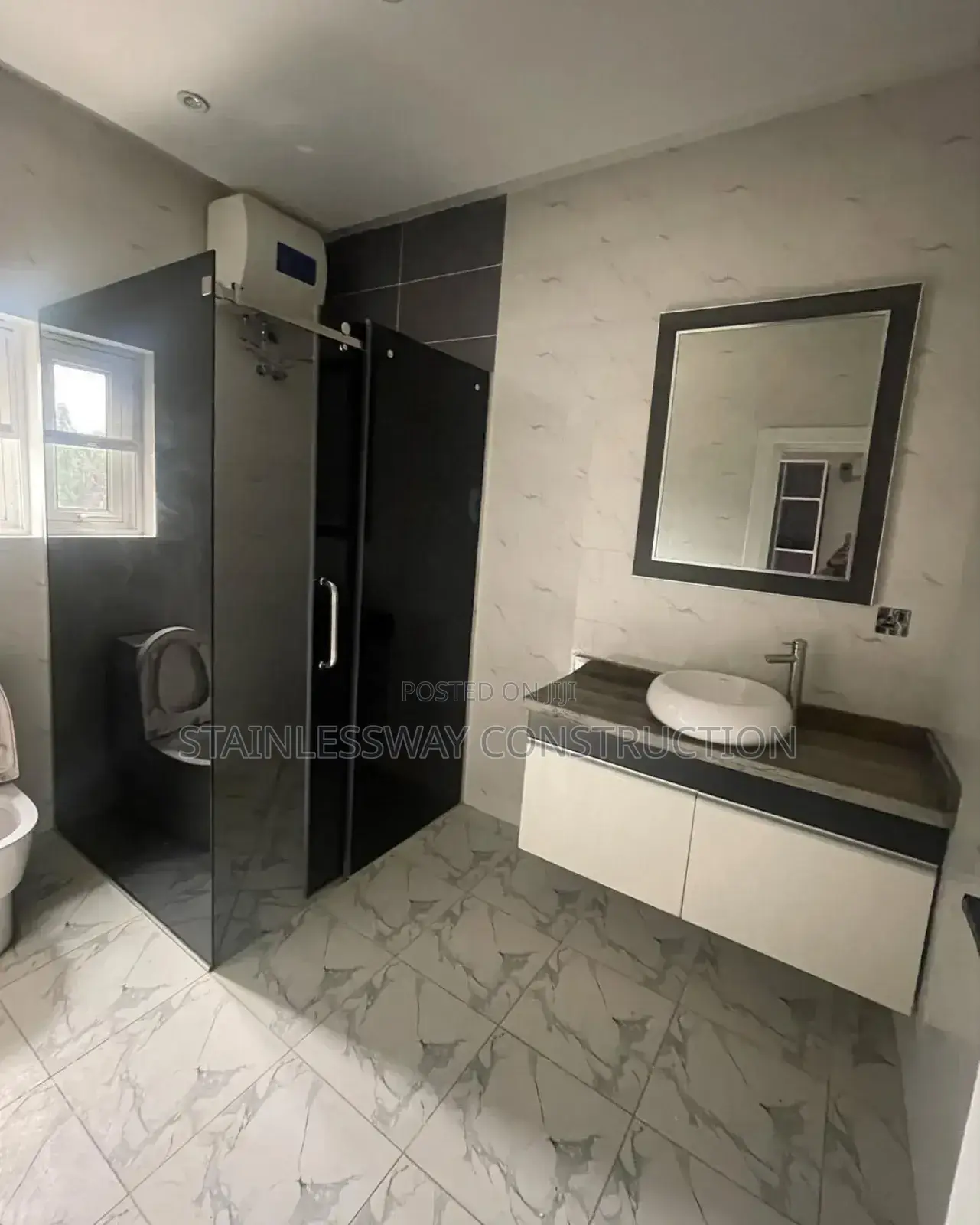 Black Glassclean Showercubicle Glass Enclosure