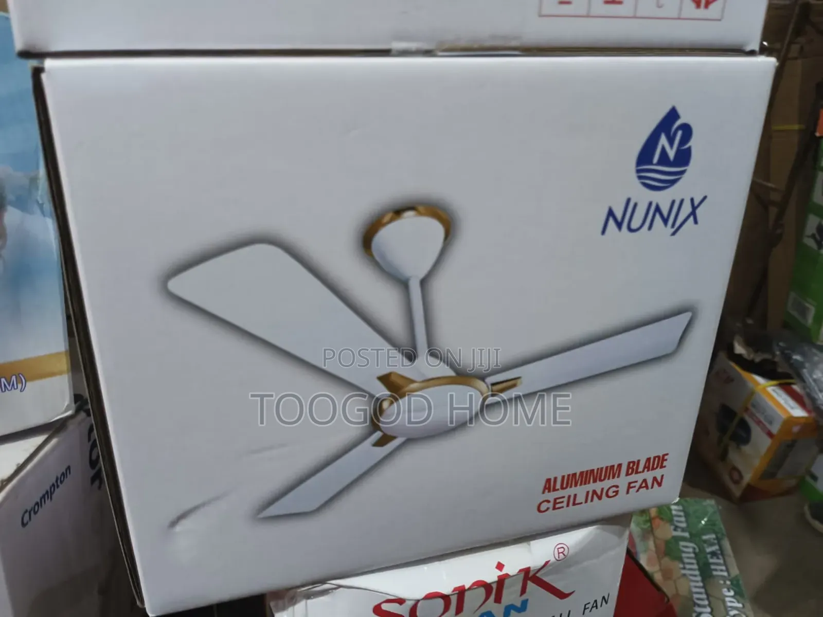 Original Copper Coil Nunix White Ceiling Fan