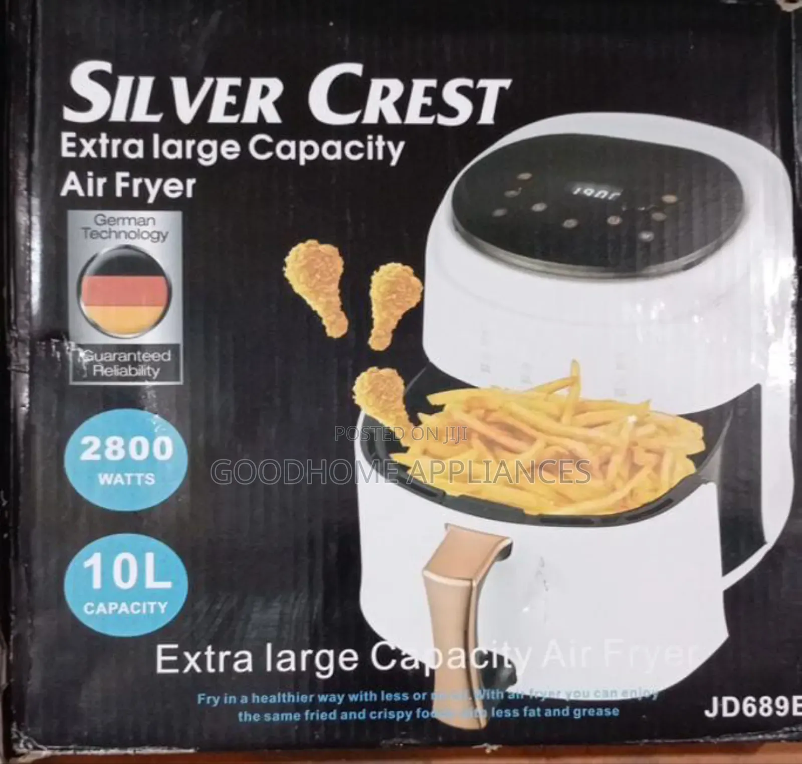 Silver Crest Extra Large Capacity Air Fryer 10l