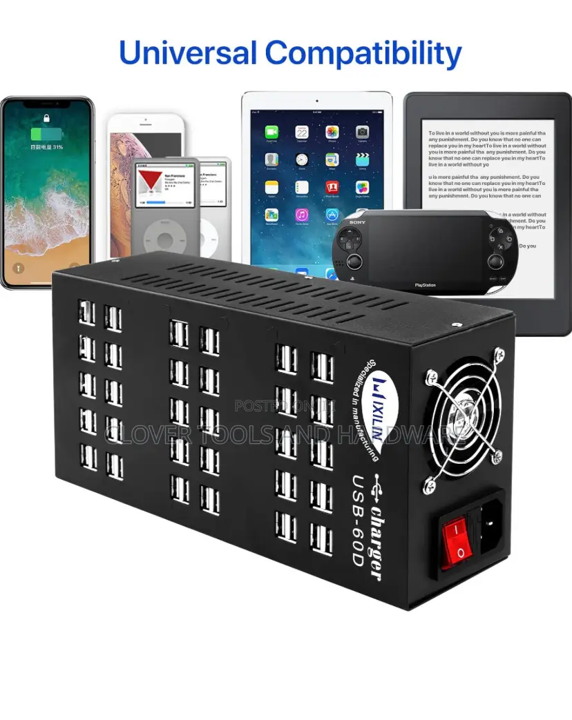 Super-Fast Multi 60 Port Usb Charging Station SMT Protection