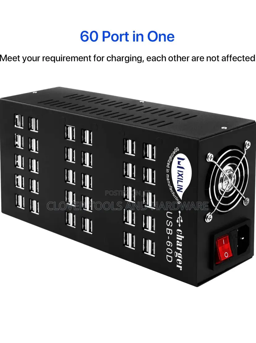 Super-Fast Multi 60 Port Usb Charging Station SMT Protection