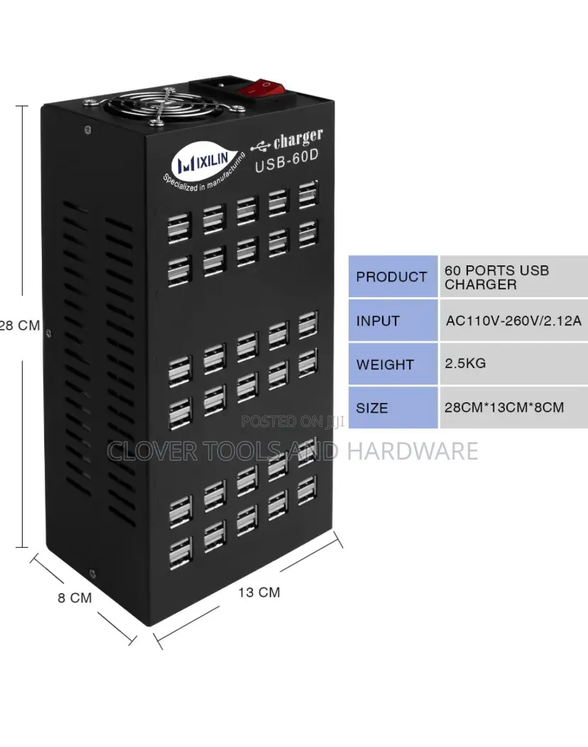 Super-Fast Multi 60 Port Usb Charging Station SMT Protection
