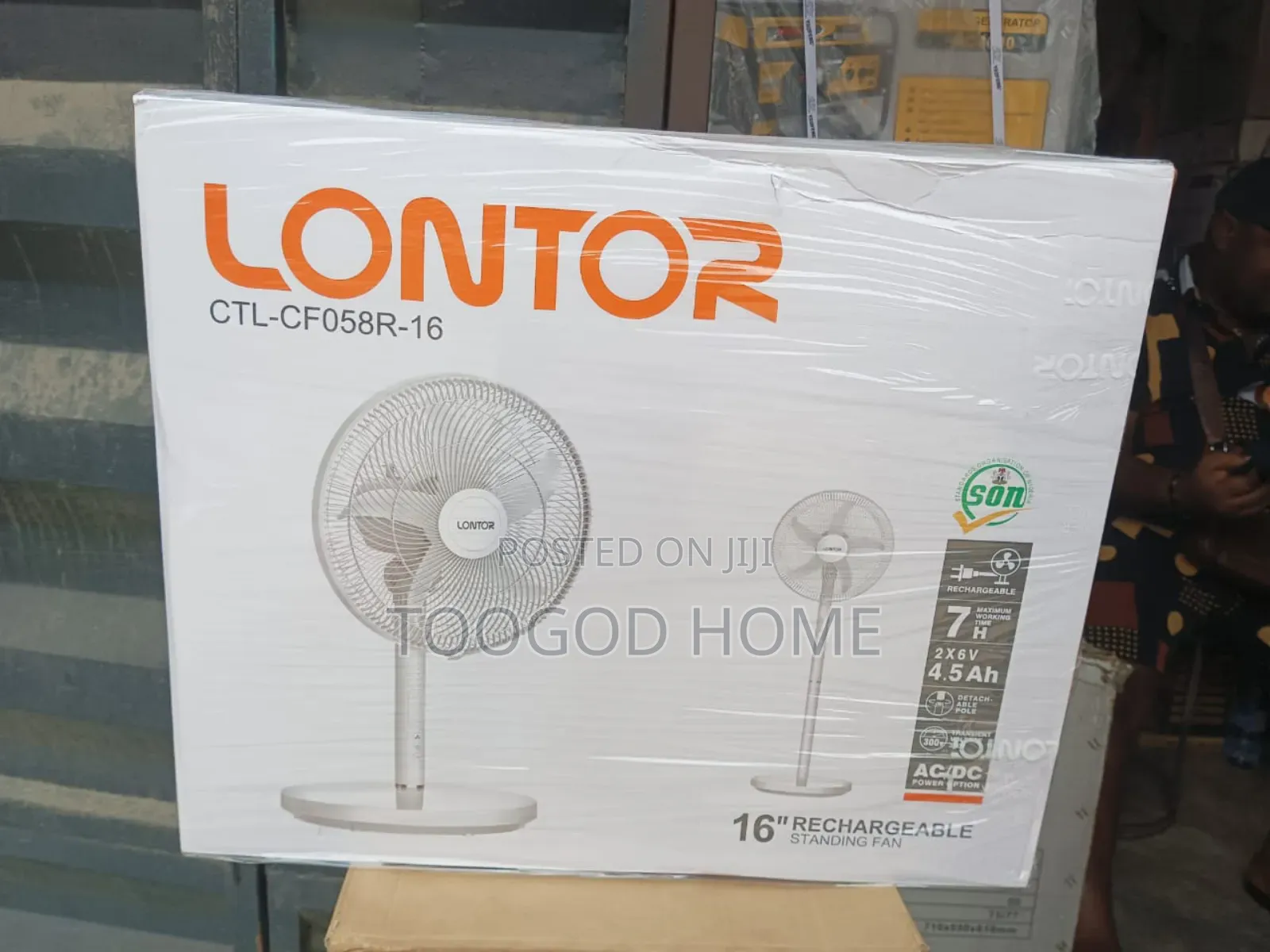 "16" Lontor Rechargeable Fan