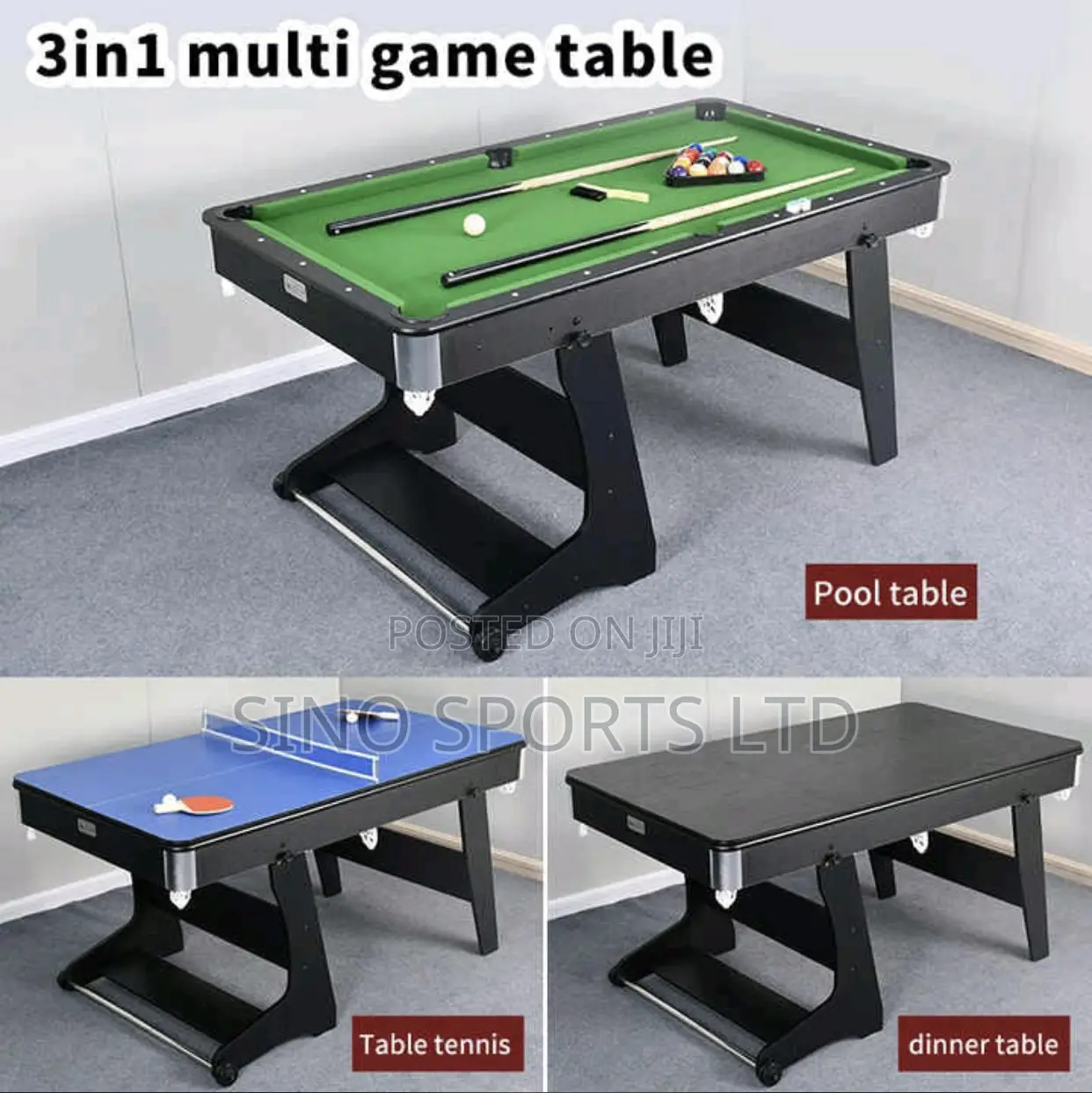 3in1 Snooker Table