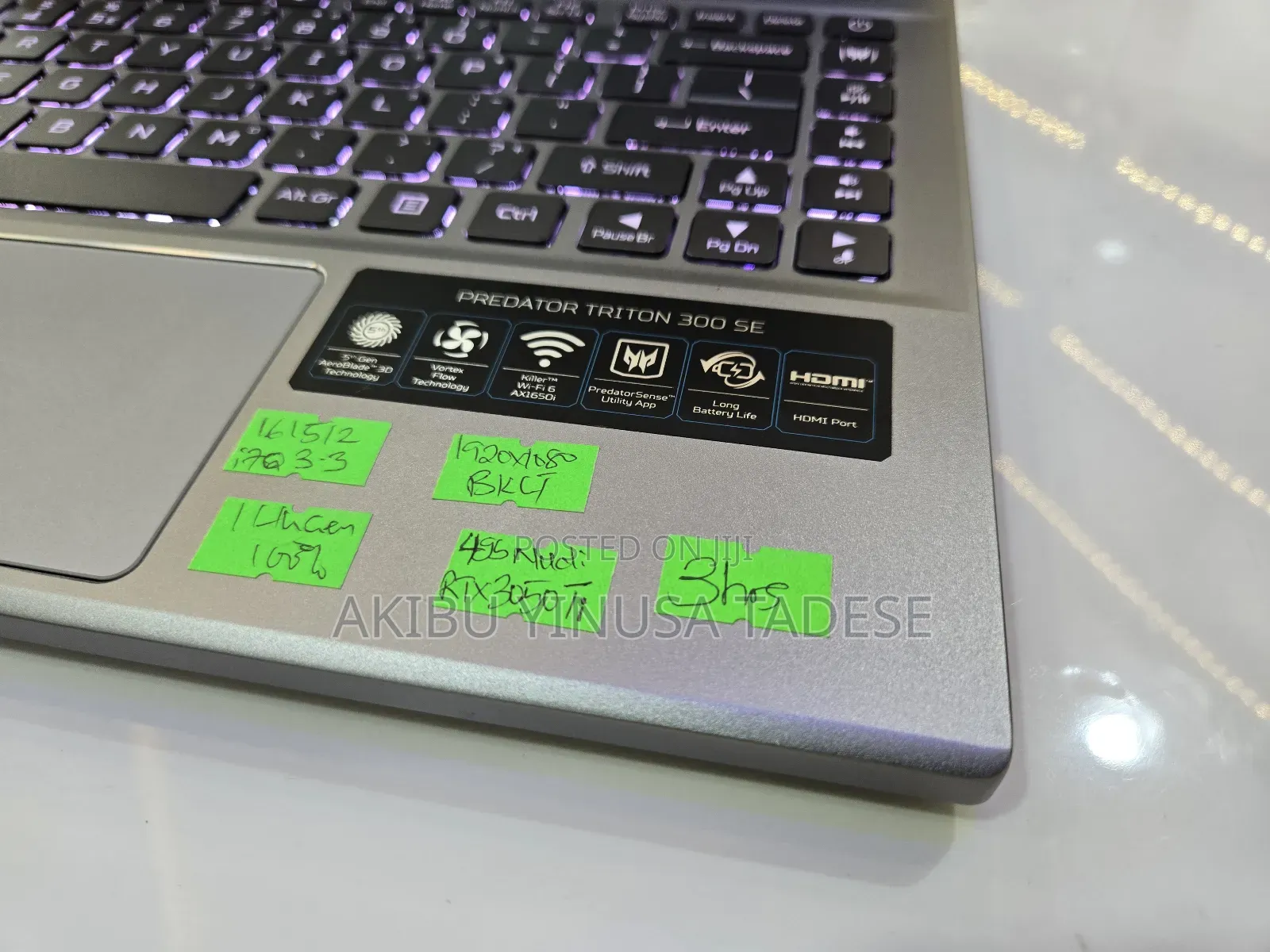 Laptop Acer Predator Triton 300 16GB Intel Core I7 SSD 512GB