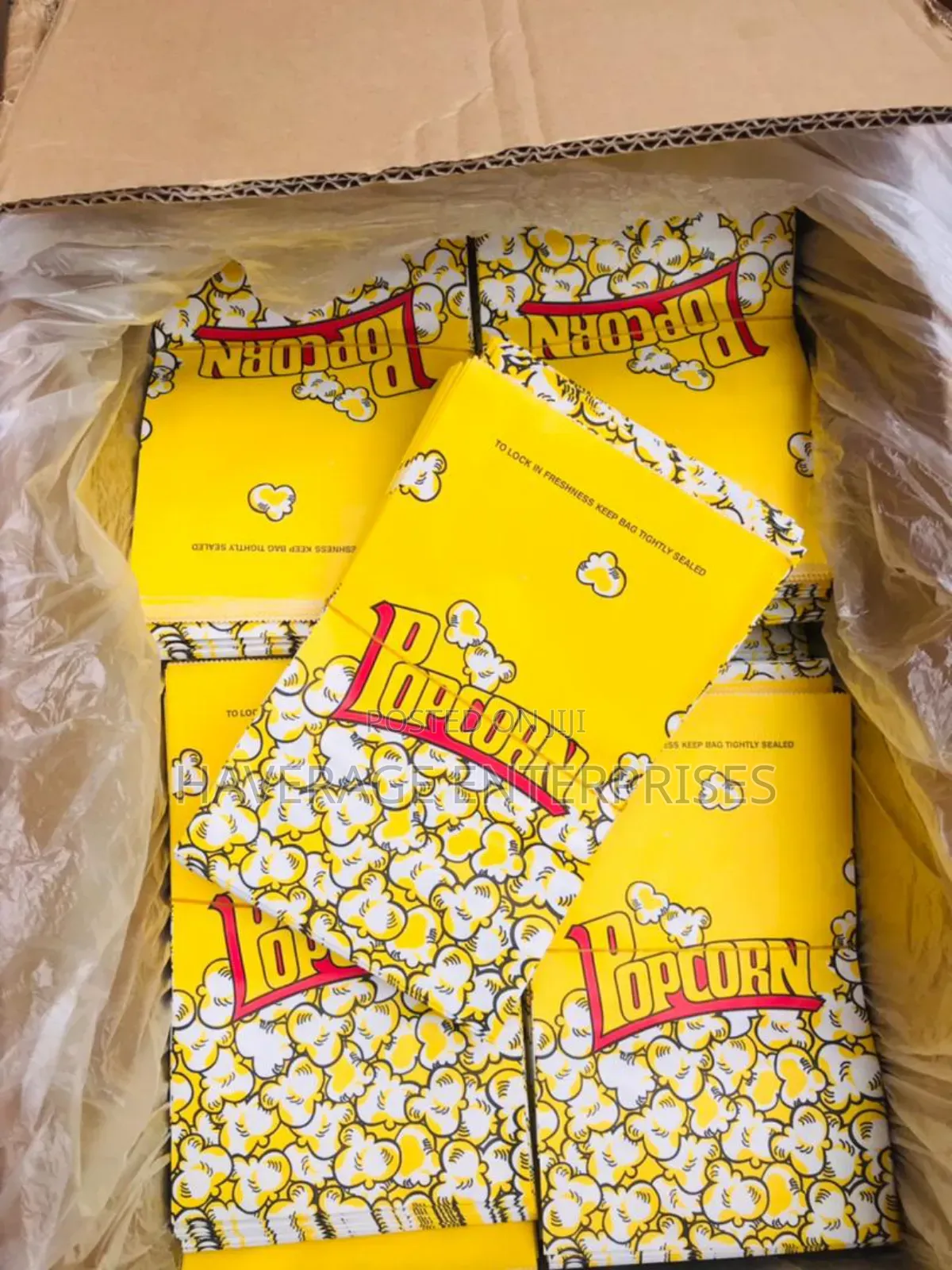 Yellow Paper Popcorn Bags
1,000pces