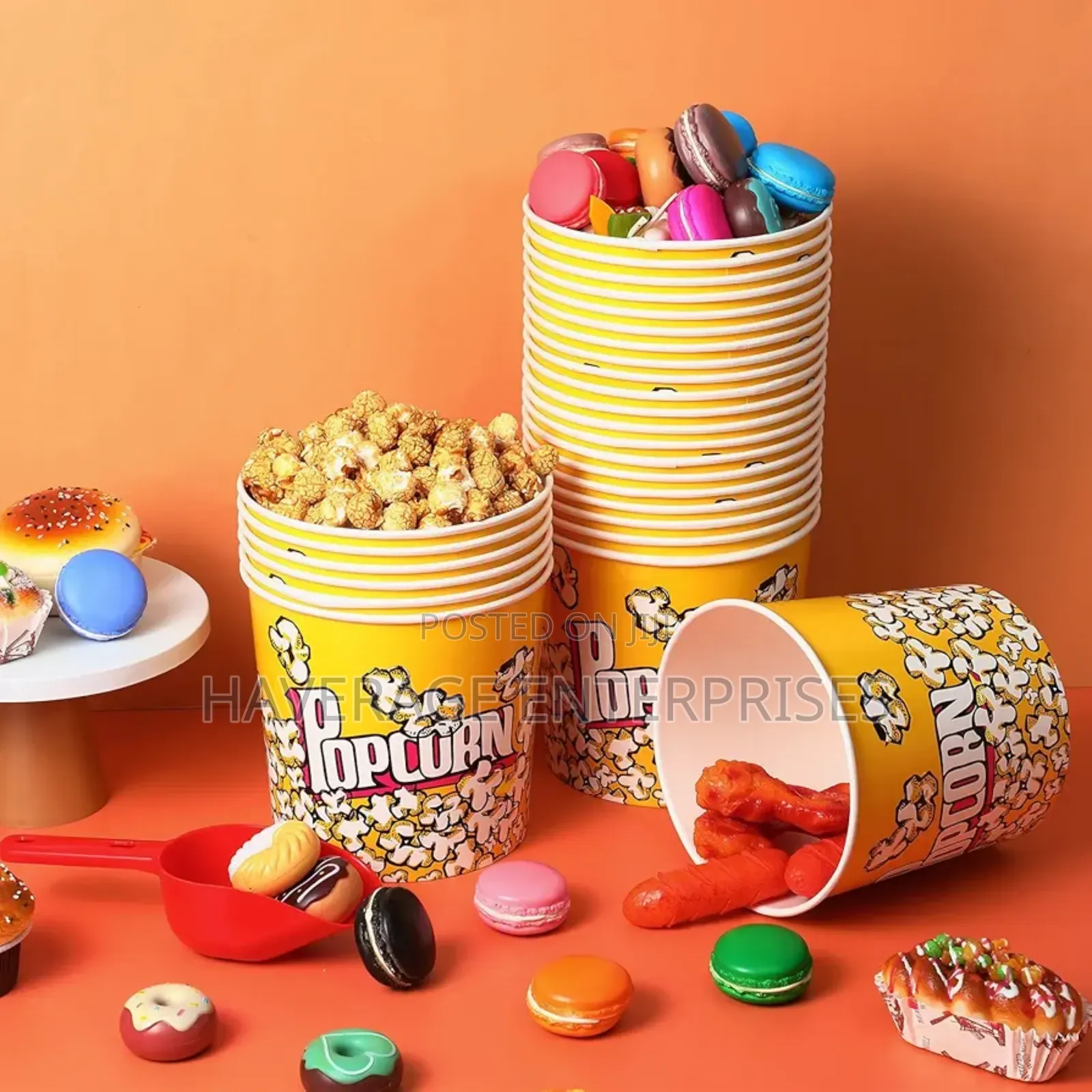 32oz Disposable Paper Popcorn Containers 500pces