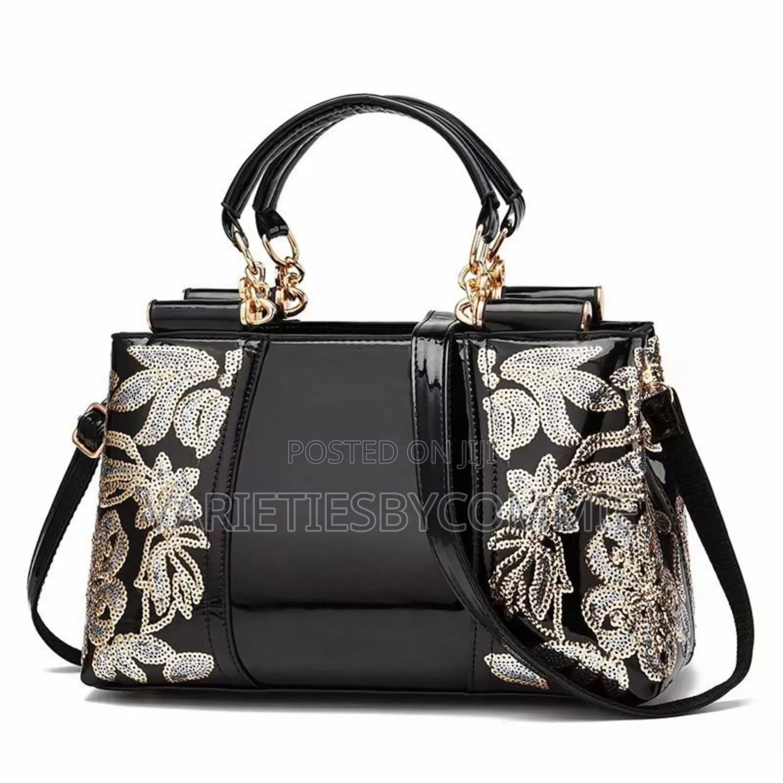 Maria Glossy Embroidery Classy Rich Aunties Bag