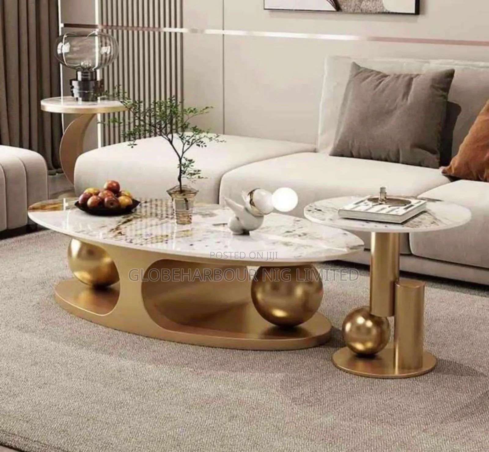 Luxury Mable Top Center Table With Free Installation