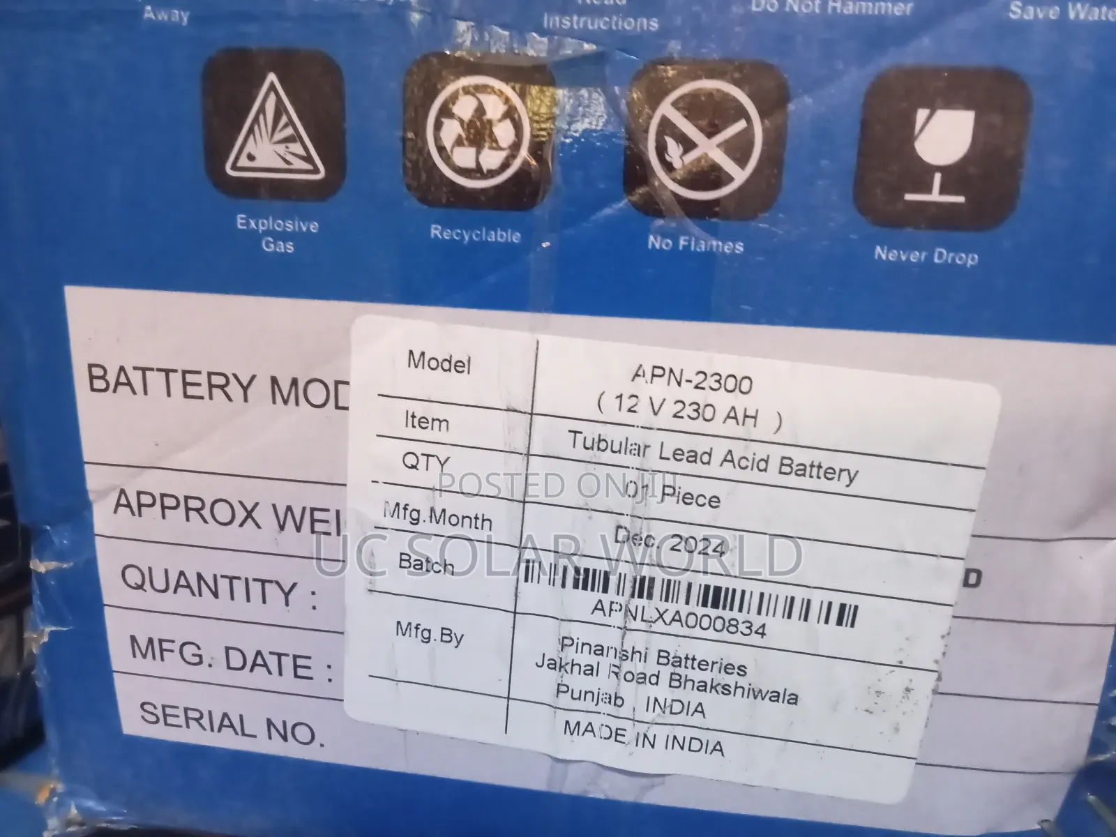 Apn 230a Tubular Battery