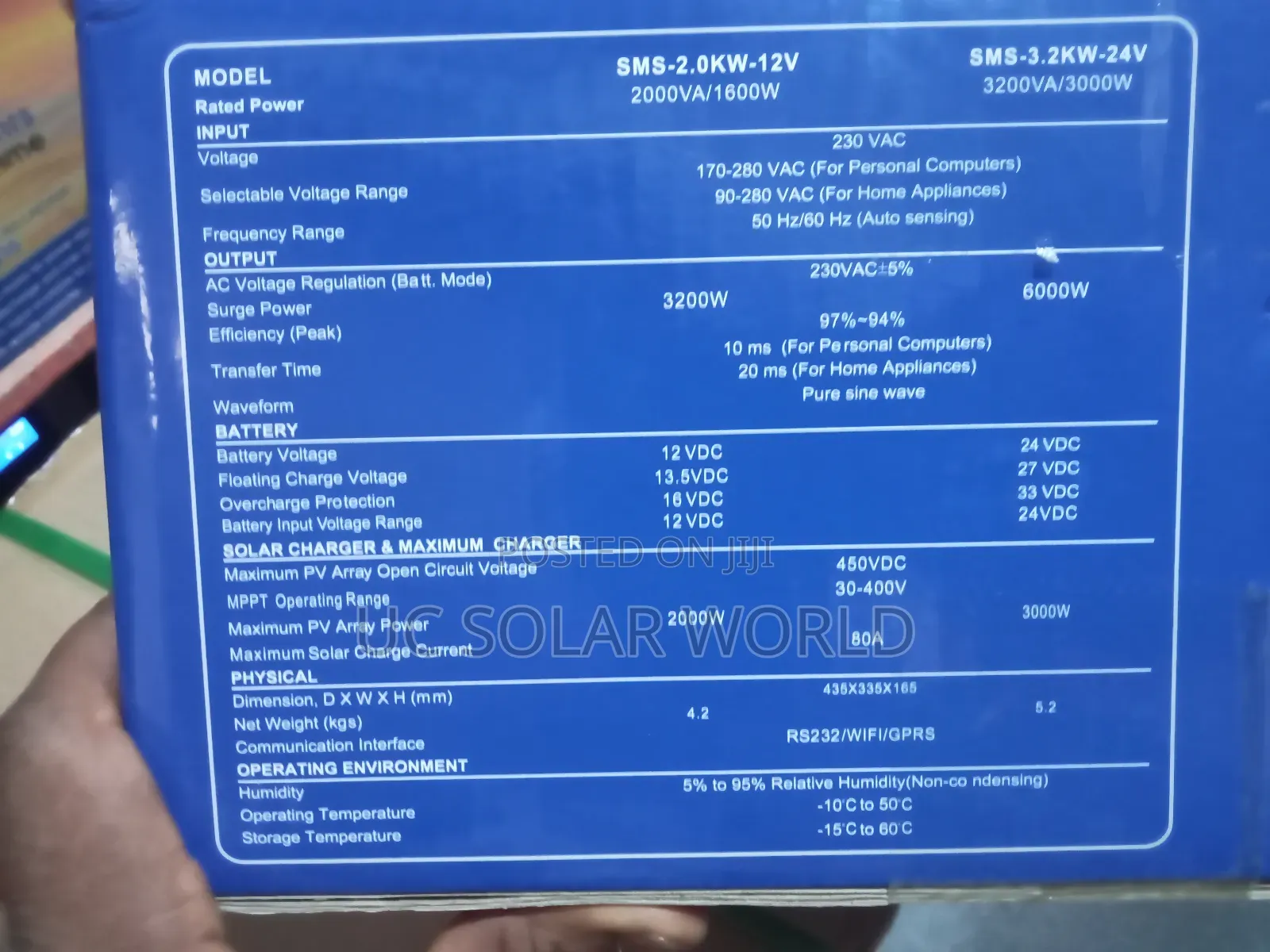 SMS 2kva 12v Solar Inverter
