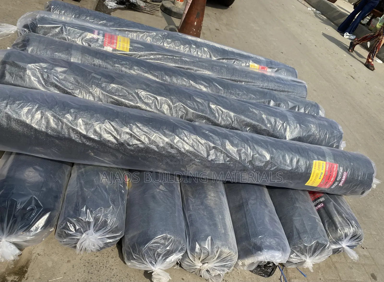 Shade Net for Scaffolding 4m by 50m 8/90% Anti Uv Black Colour