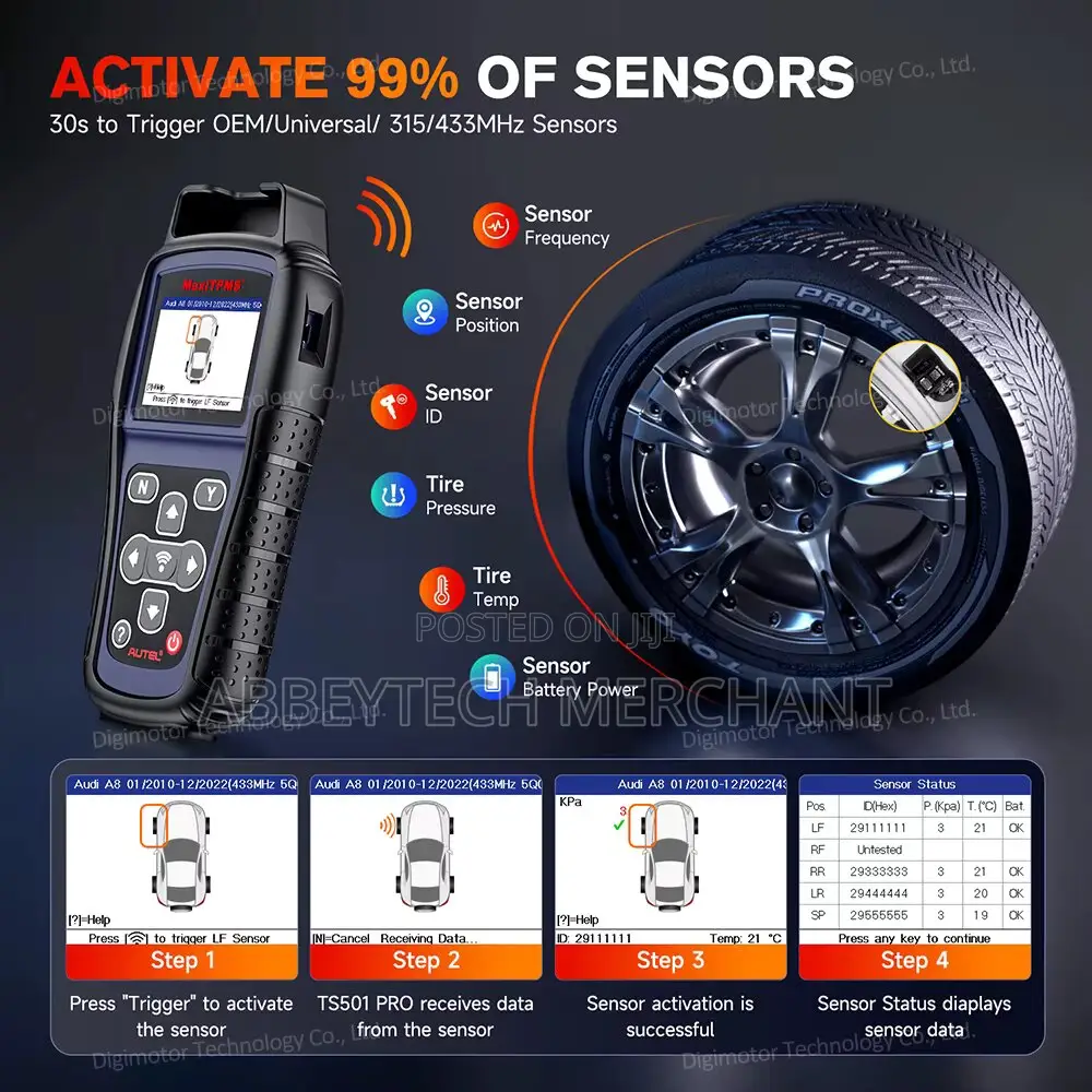 Autel Ts501 Pro Cars TPMS Scanning and Programmer