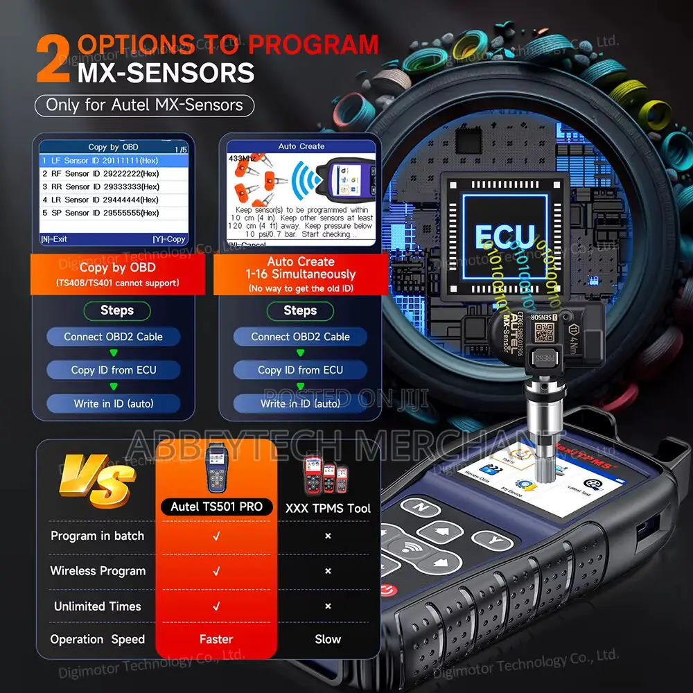Autel Ts501 Pro Cars TPMS Scanning and Programmer