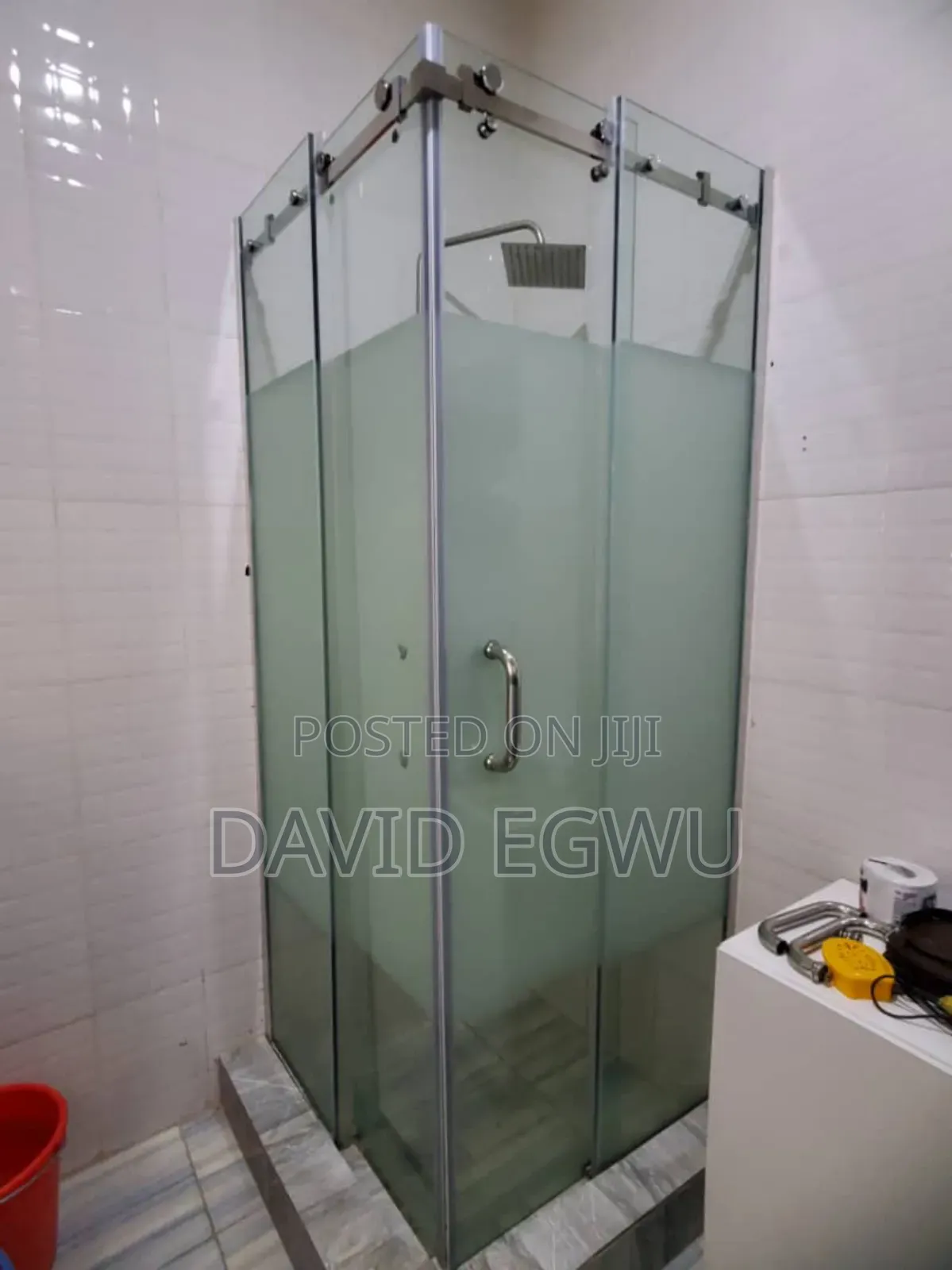Hinged Door Glass Shower Glass