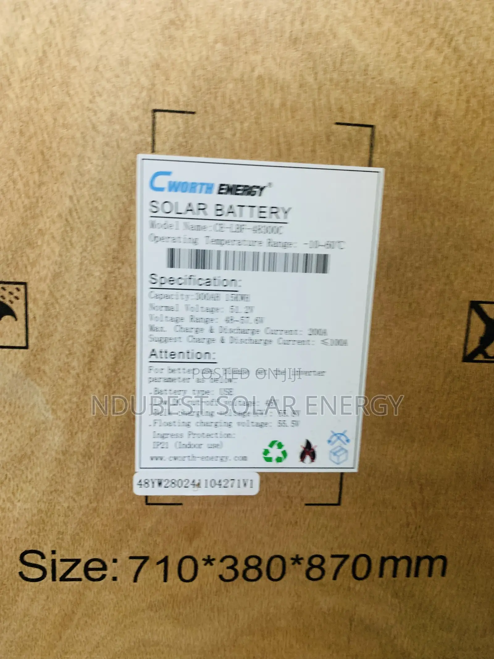 15kwh 51.2v Cworth Lithium Ion Batteries