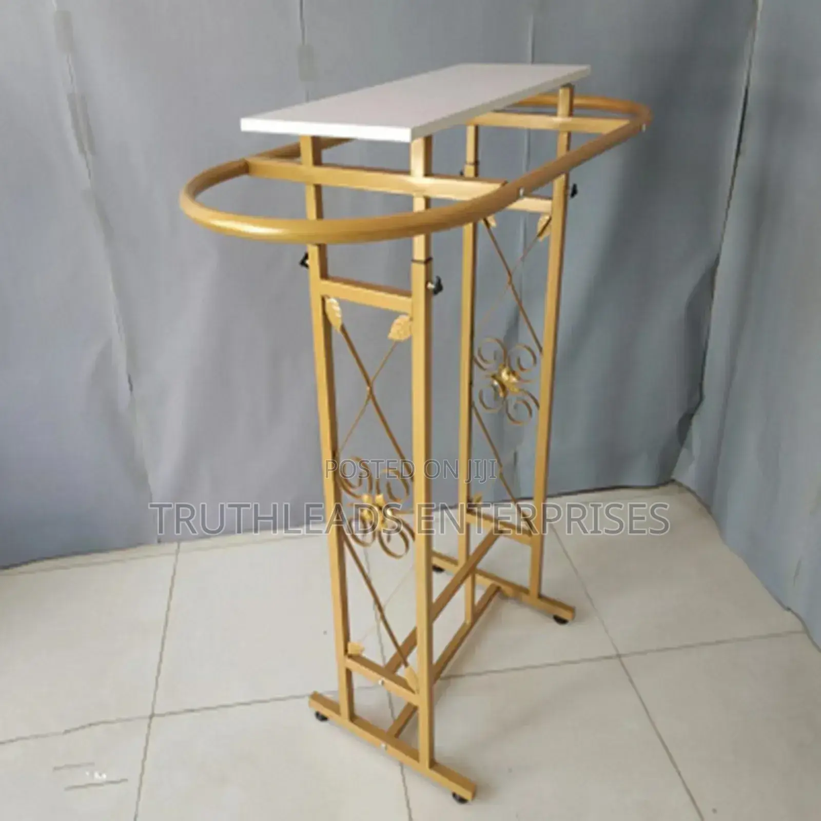 Semi Circle Gold Cloth Rack