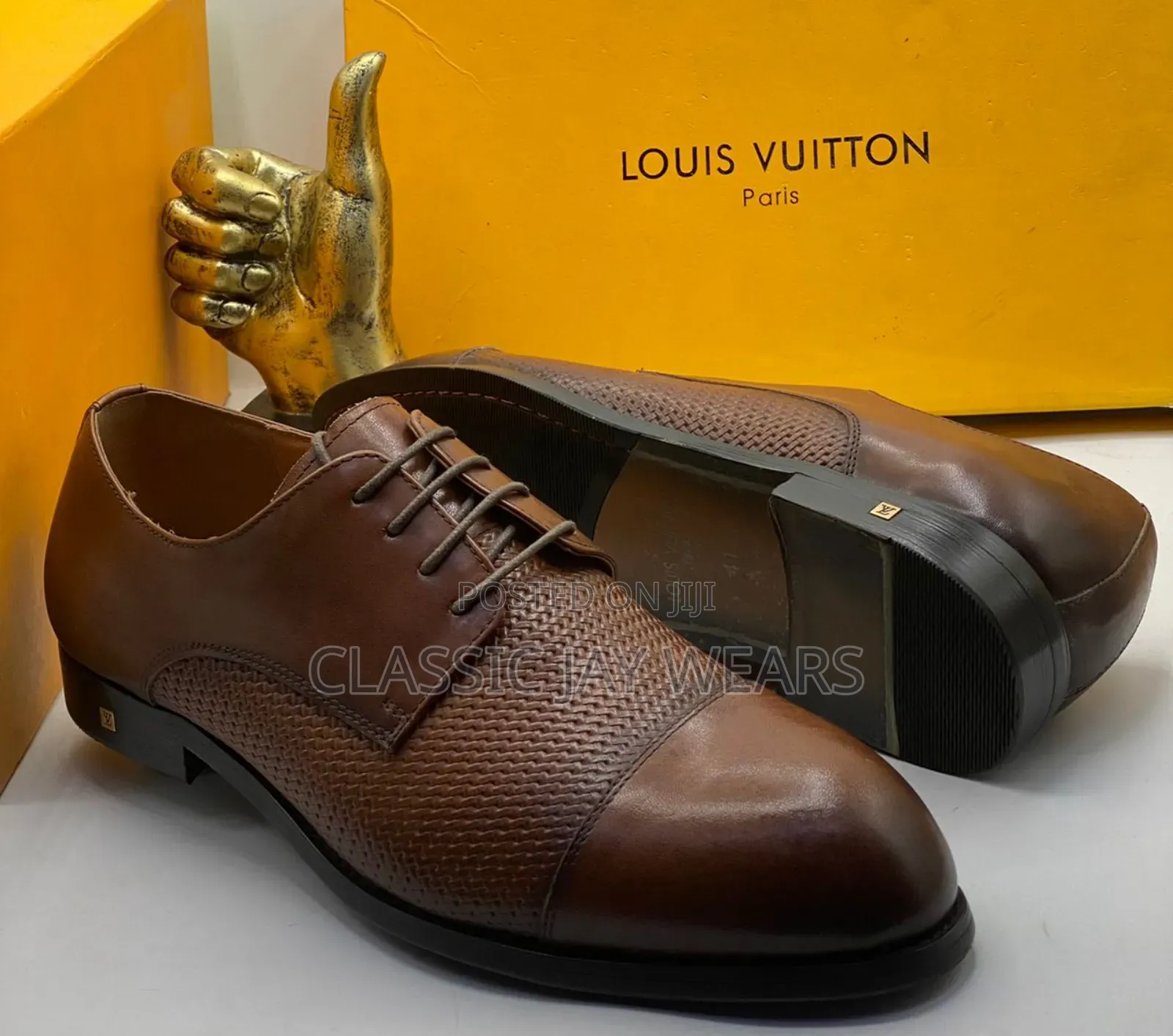 4 Different Species of Brown Pure Leather Lace Up