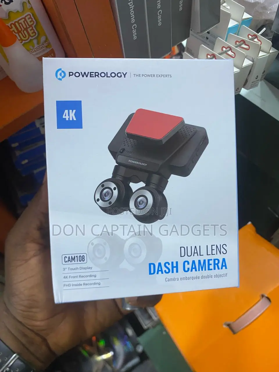 Powerology Dash Camera Dual Lens Cam108