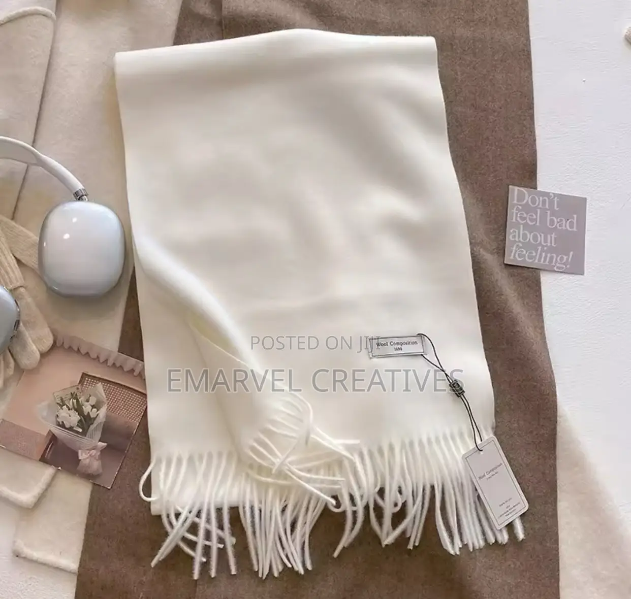 Luxury Winter Wool Scarf Cashmere Muffler Warm Pashmina