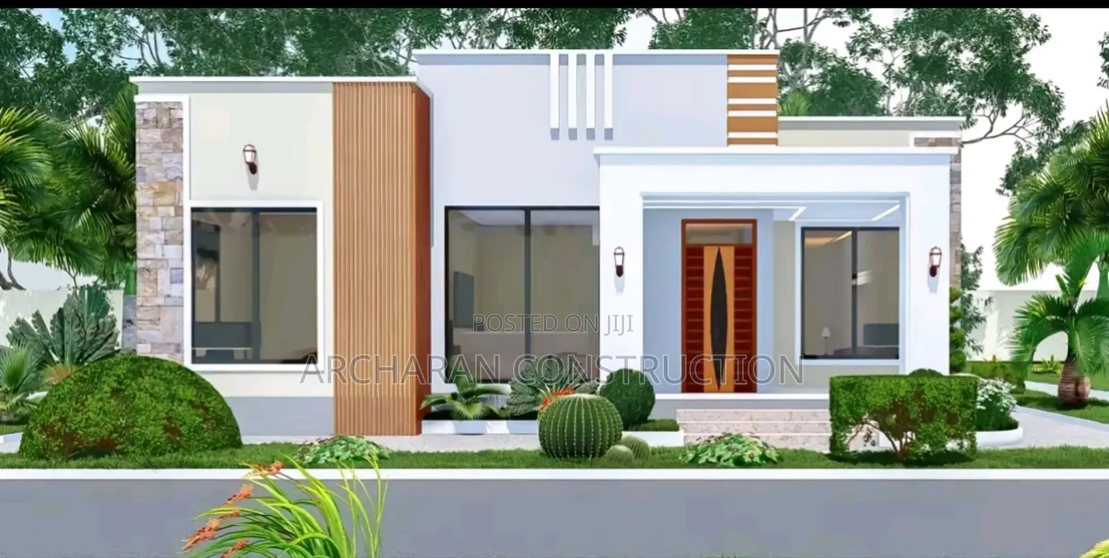 Architectural Drawing of 3 Bedroom Bungalow Design at Lagos