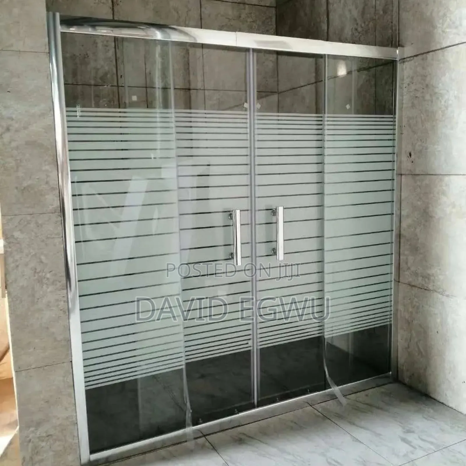 Frosted Sliding Shower Glass
