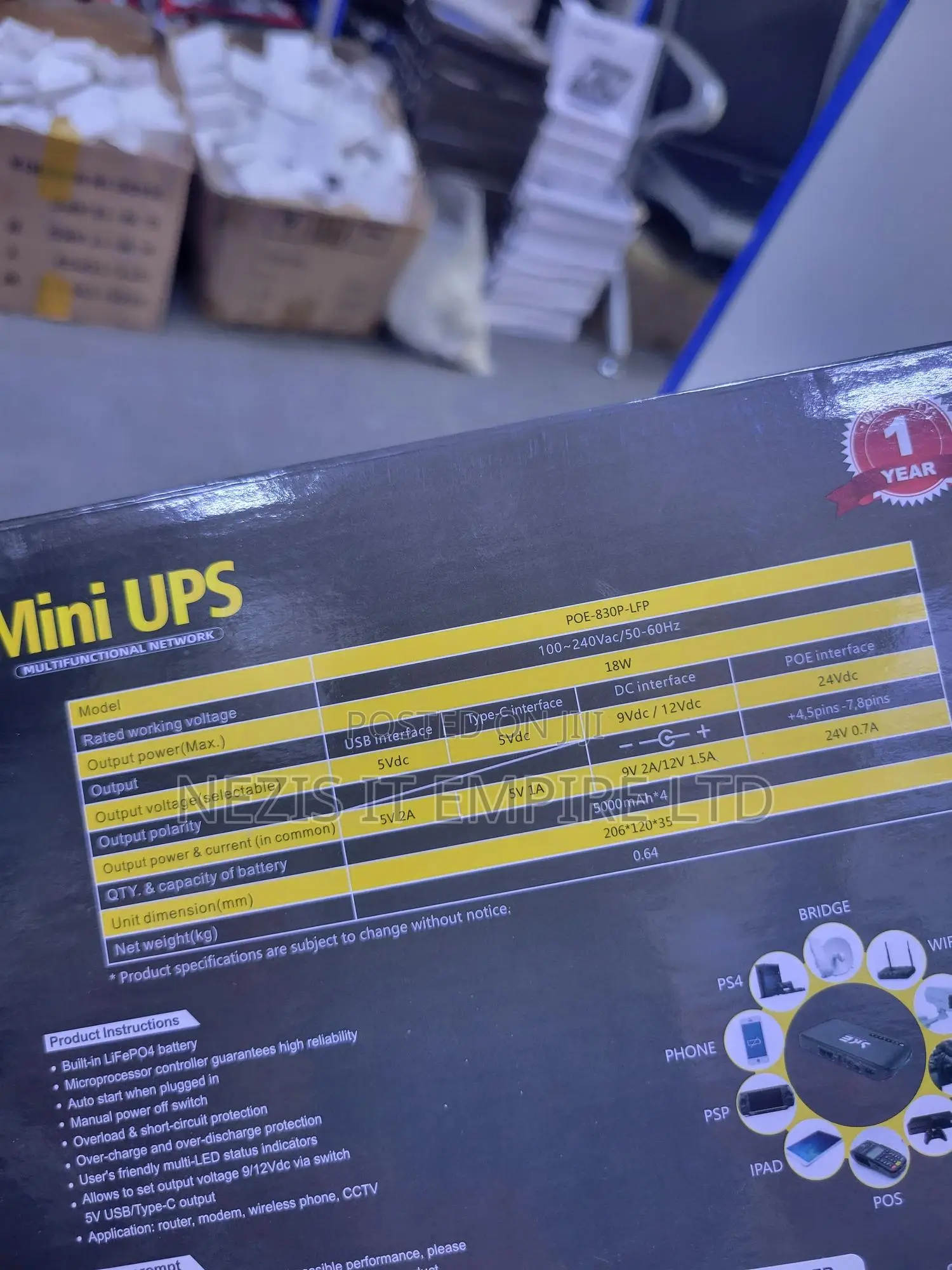 Ske Mini Dc Ups for Internet for Broadband and Routers