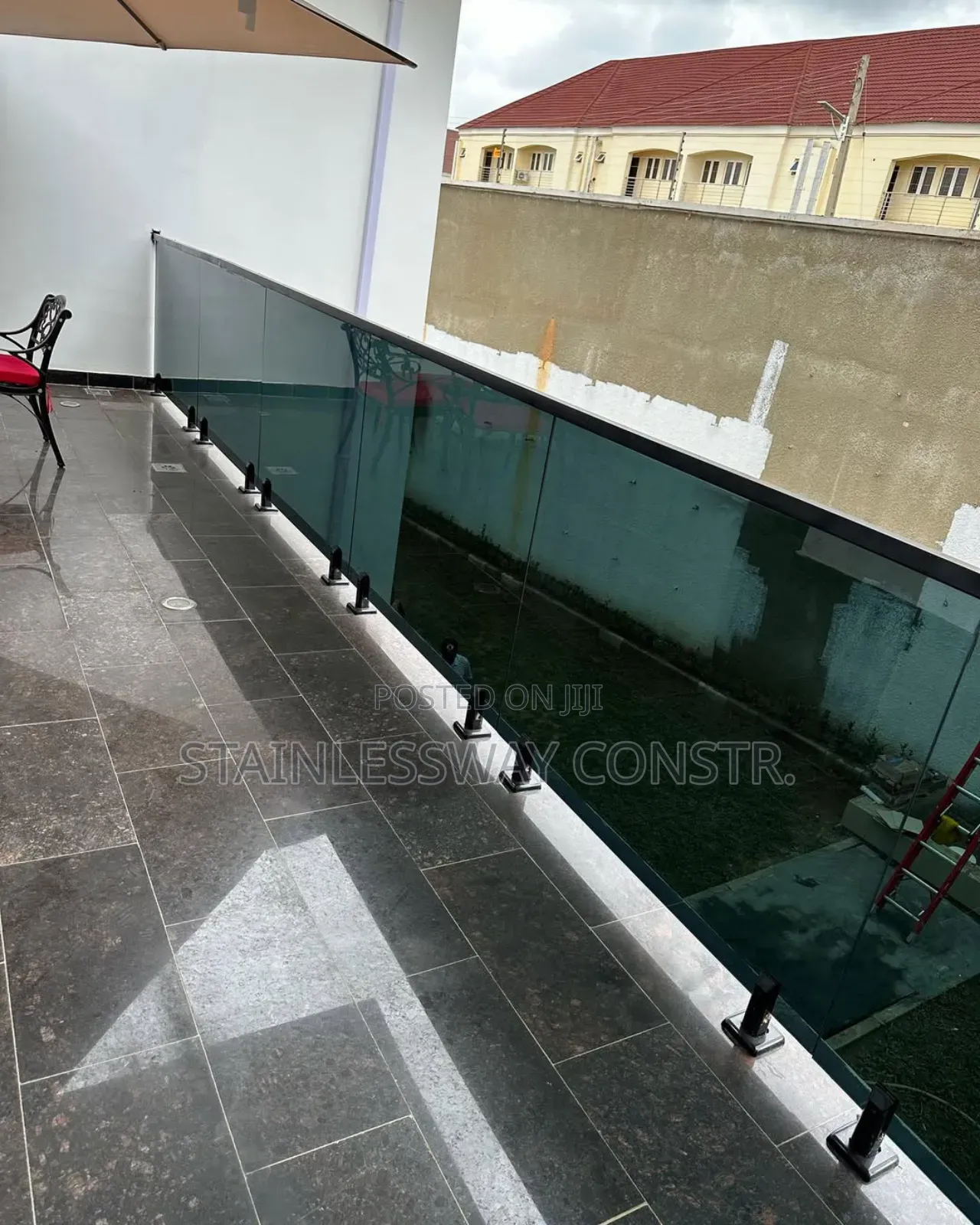 Dark Grey Glass Balcony Cozy