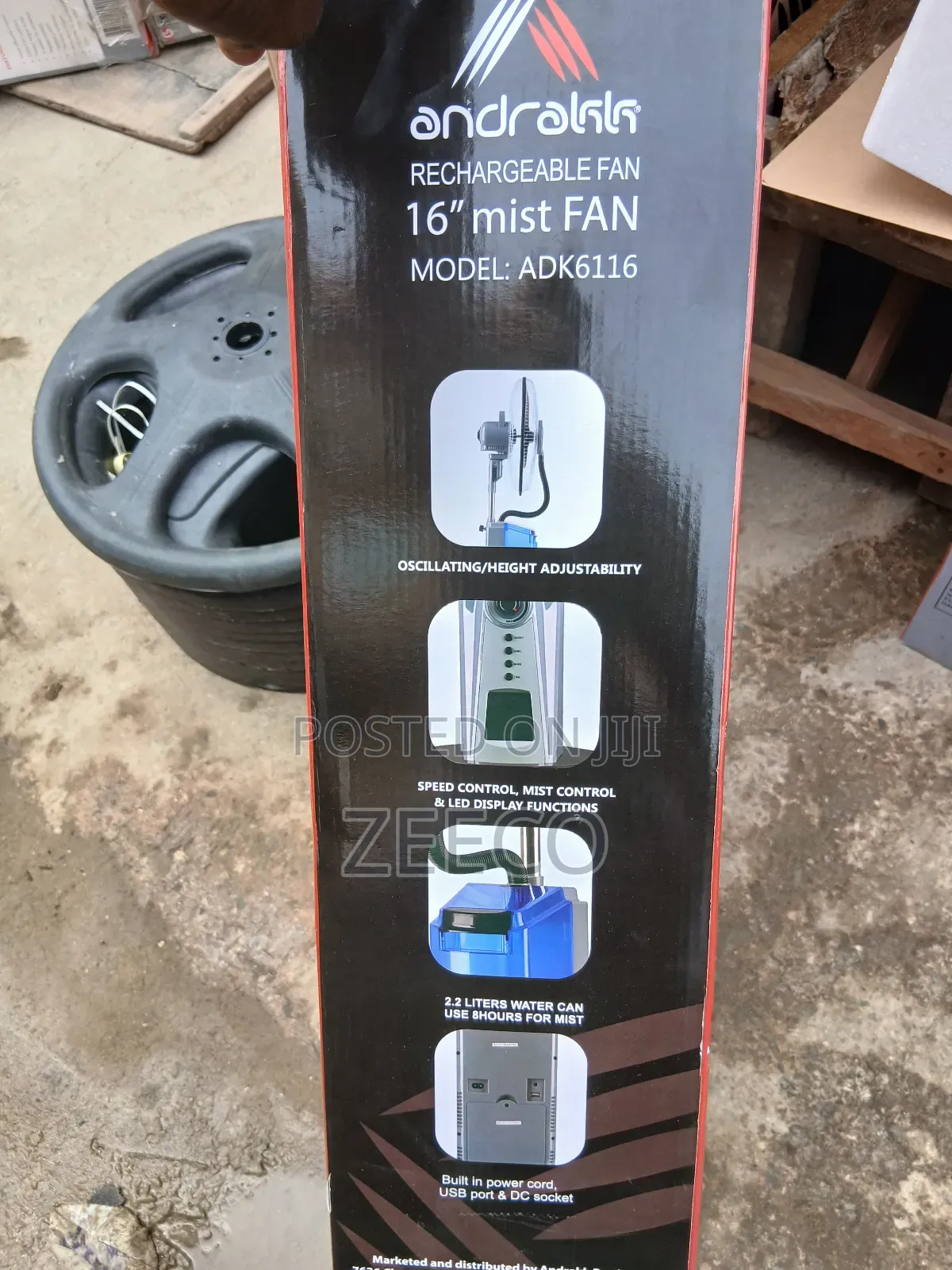 16" Rechargeable Mist Fan
