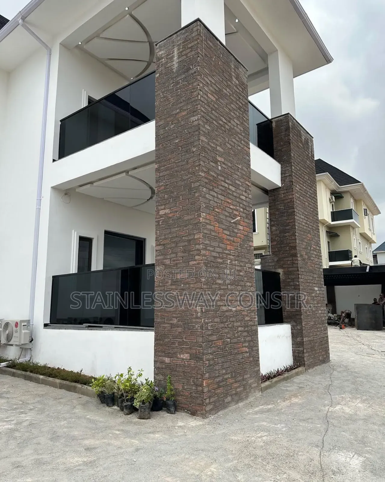 Dark Grey Glass Balcony Railing Floxy