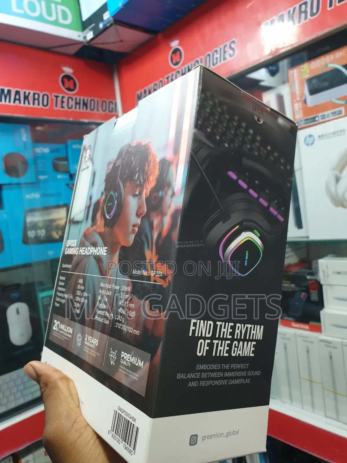Green Lion Gp32x Gaming Headphone - Black