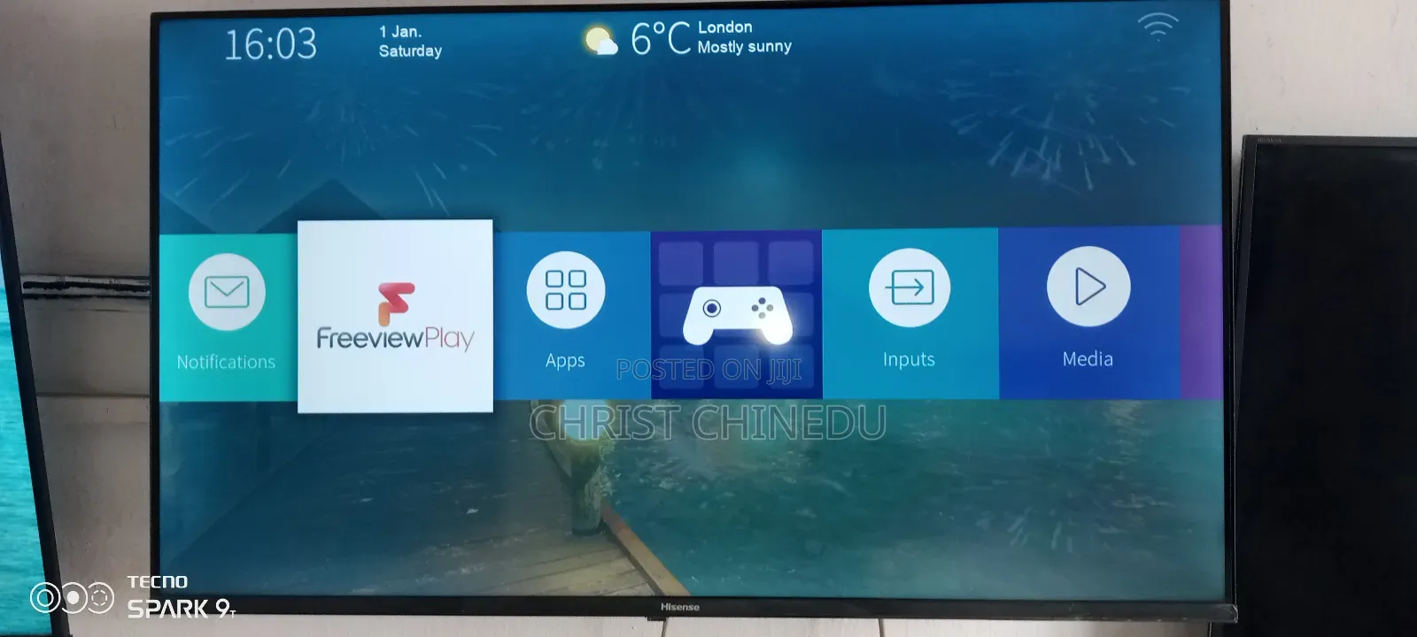 Uk Neatly Used 40inches Hisense Frameless Smart Tv Uhd