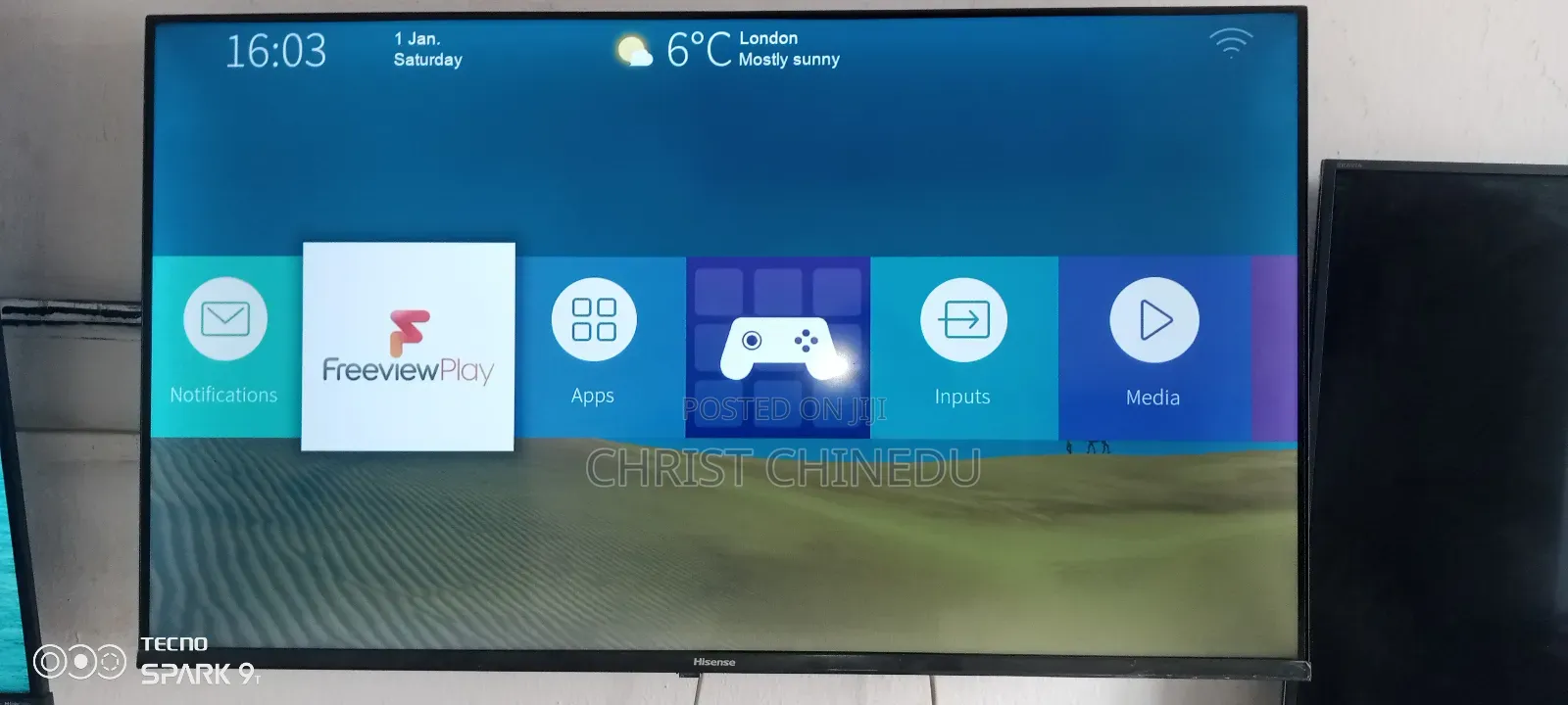 Uk Neatly Used 40inches Hisense Frameless Smart Tv Uhd