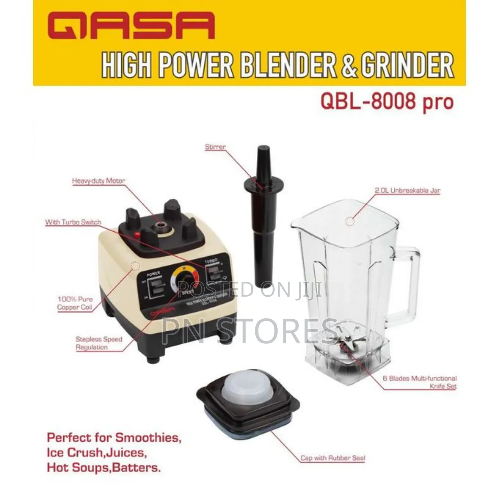 Qasa High Power Blender Grinder QBL-8008pro