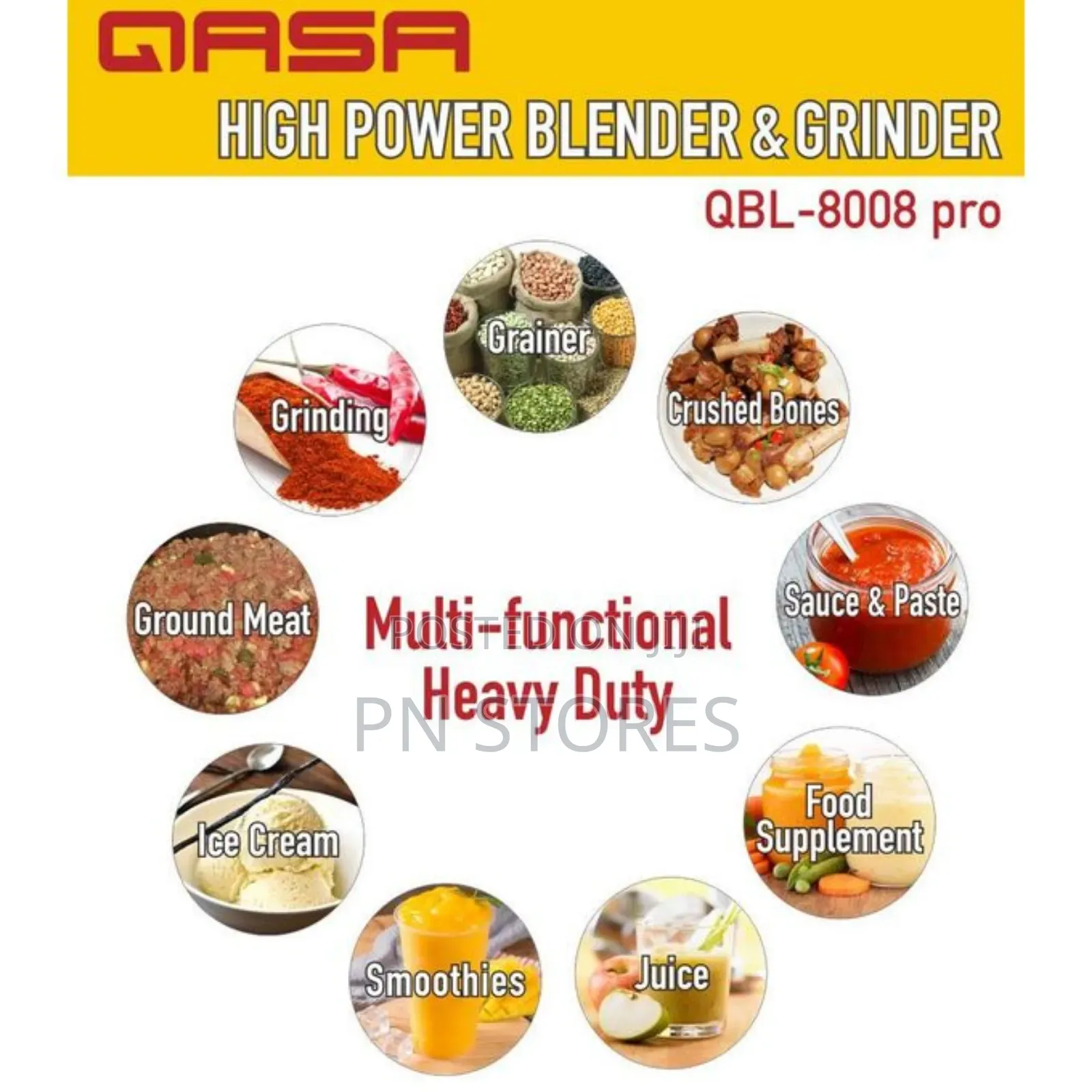 Qasa High Power Blender Grinder QBL-8008pro