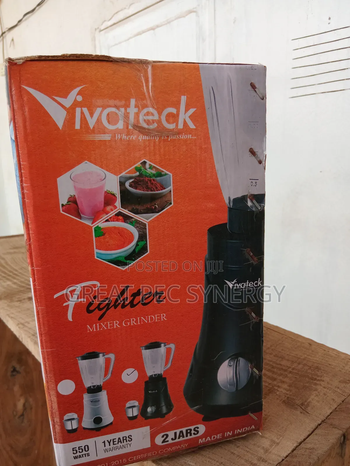 Vivateck 550w 2 Jar Blender, Mixer and Grinder