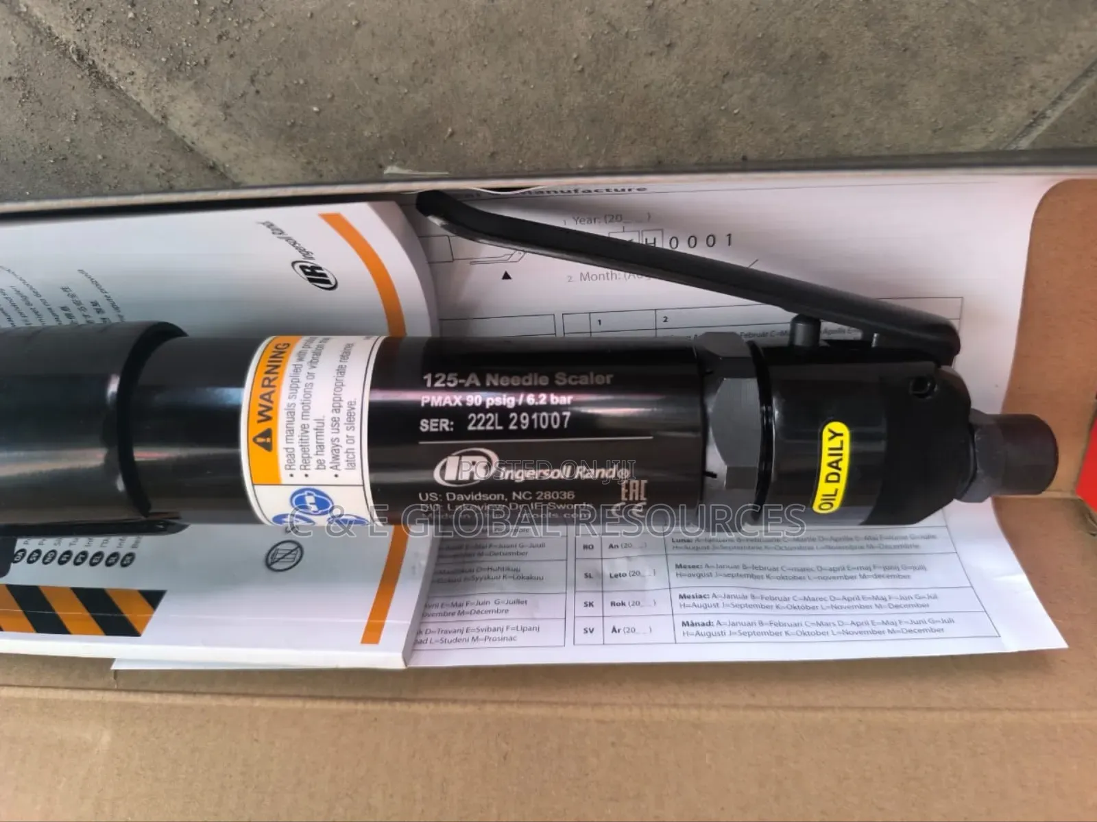 Pneumatic Jet Chisel/Needle Scaler (Ingersoll Rand)