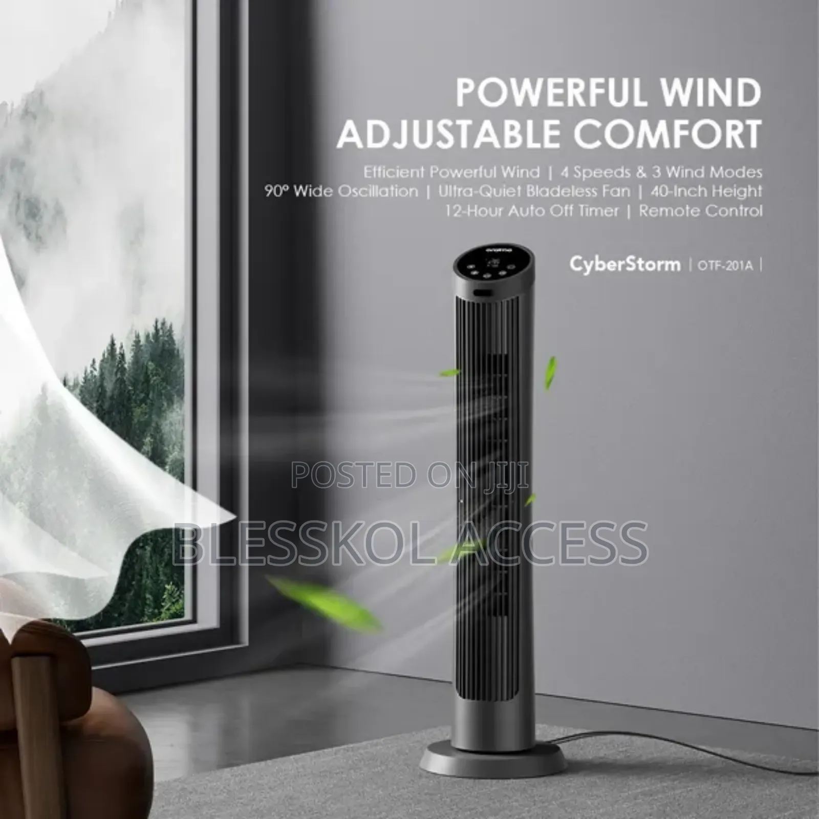 Oraimo Cyberstorm 40 Inch 50w Tower Fan
