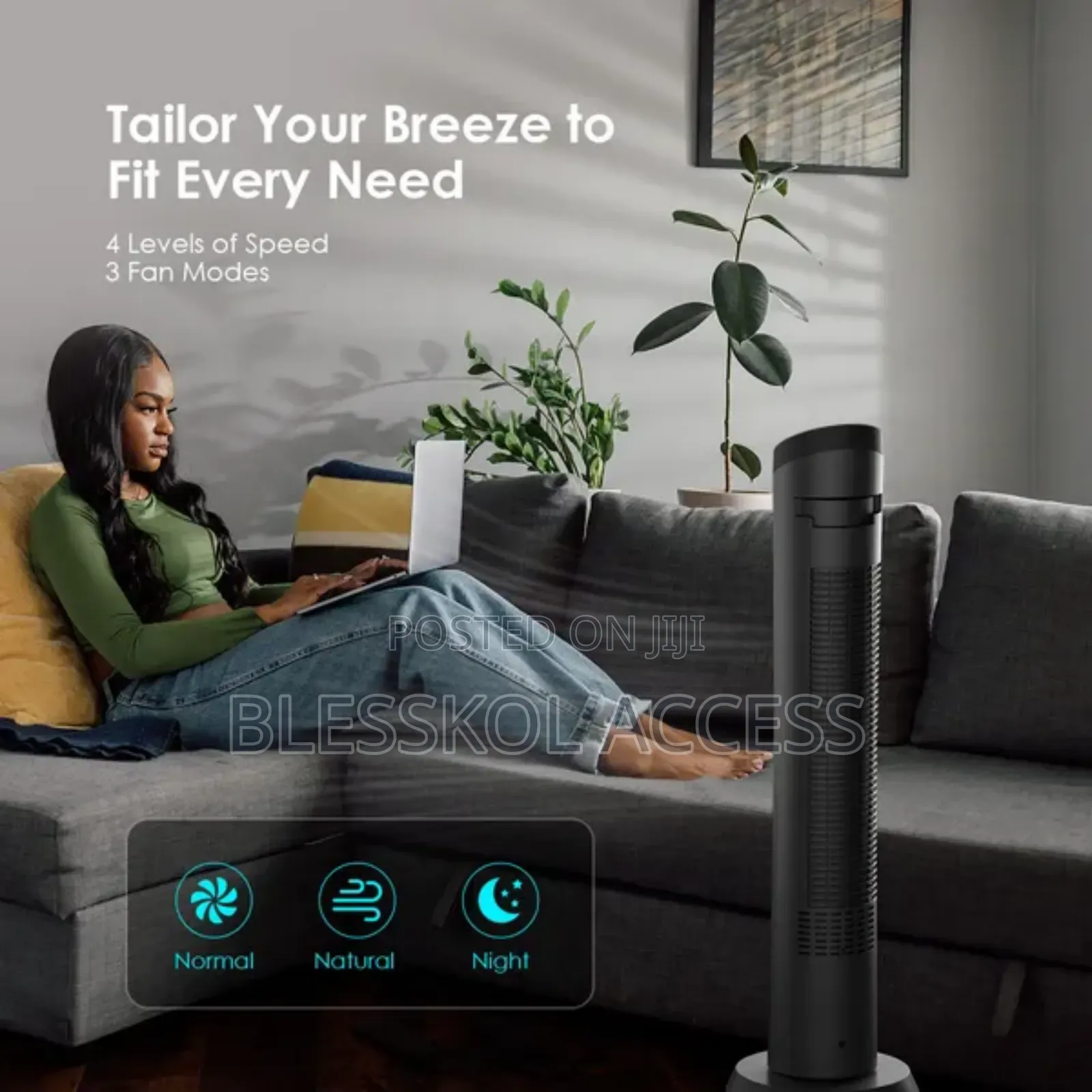 Oraimo Cyberstorm 40 Inch 50w Tower Fan