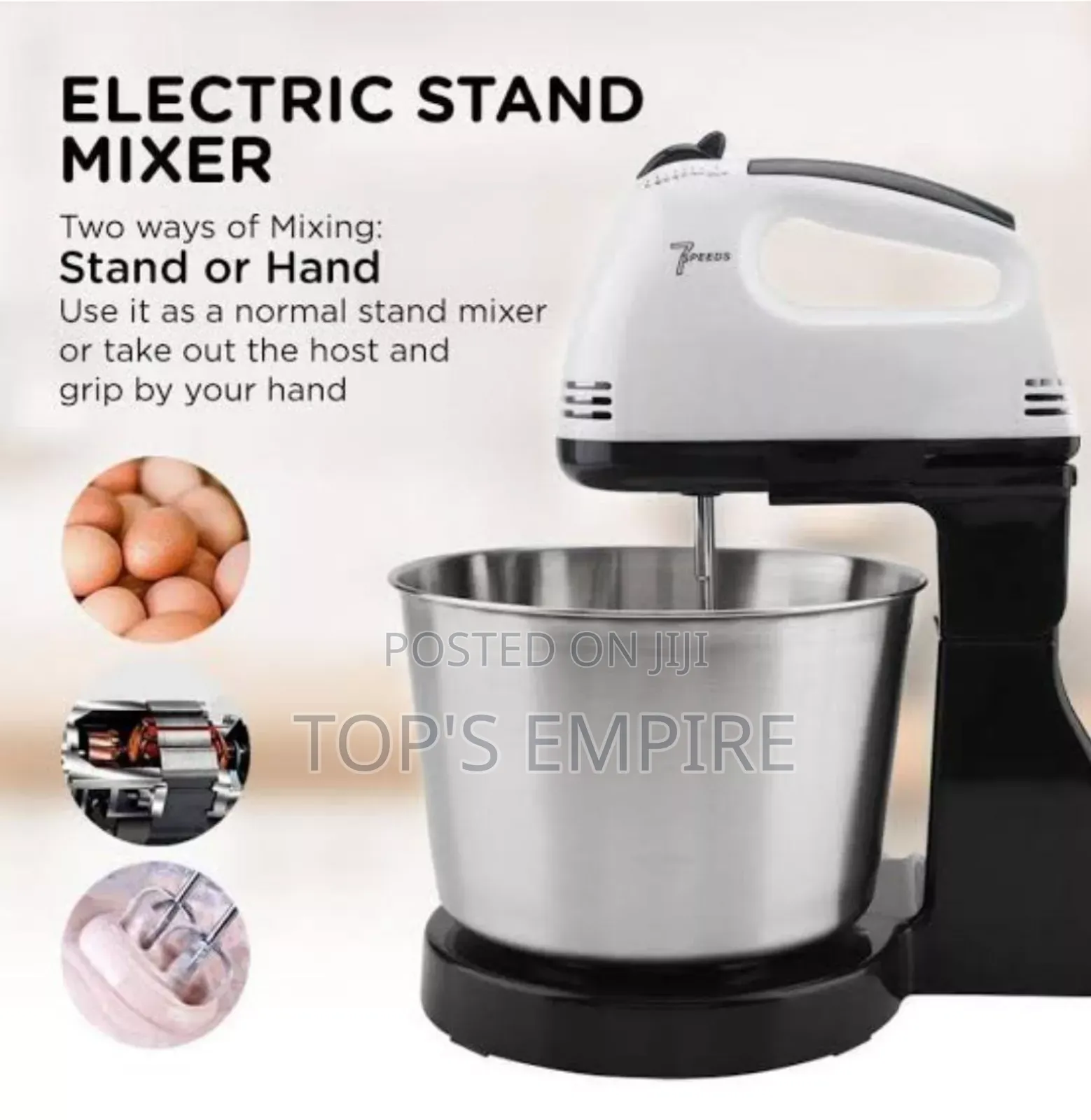 2ltr Maximus Stand Mixer With Bowl (7 Speed Control)