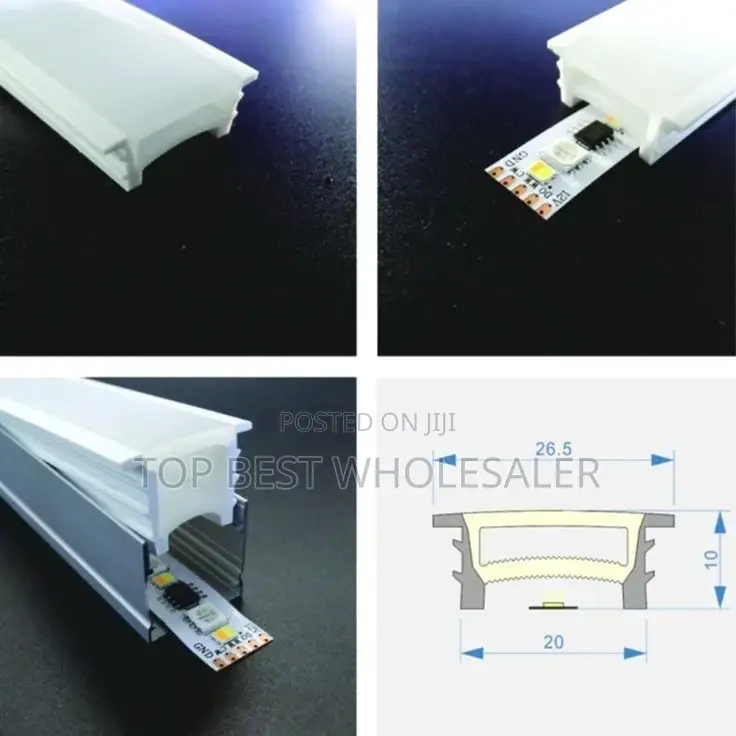 Silicone Flexible Led Channel Recessed Led Strip Channel