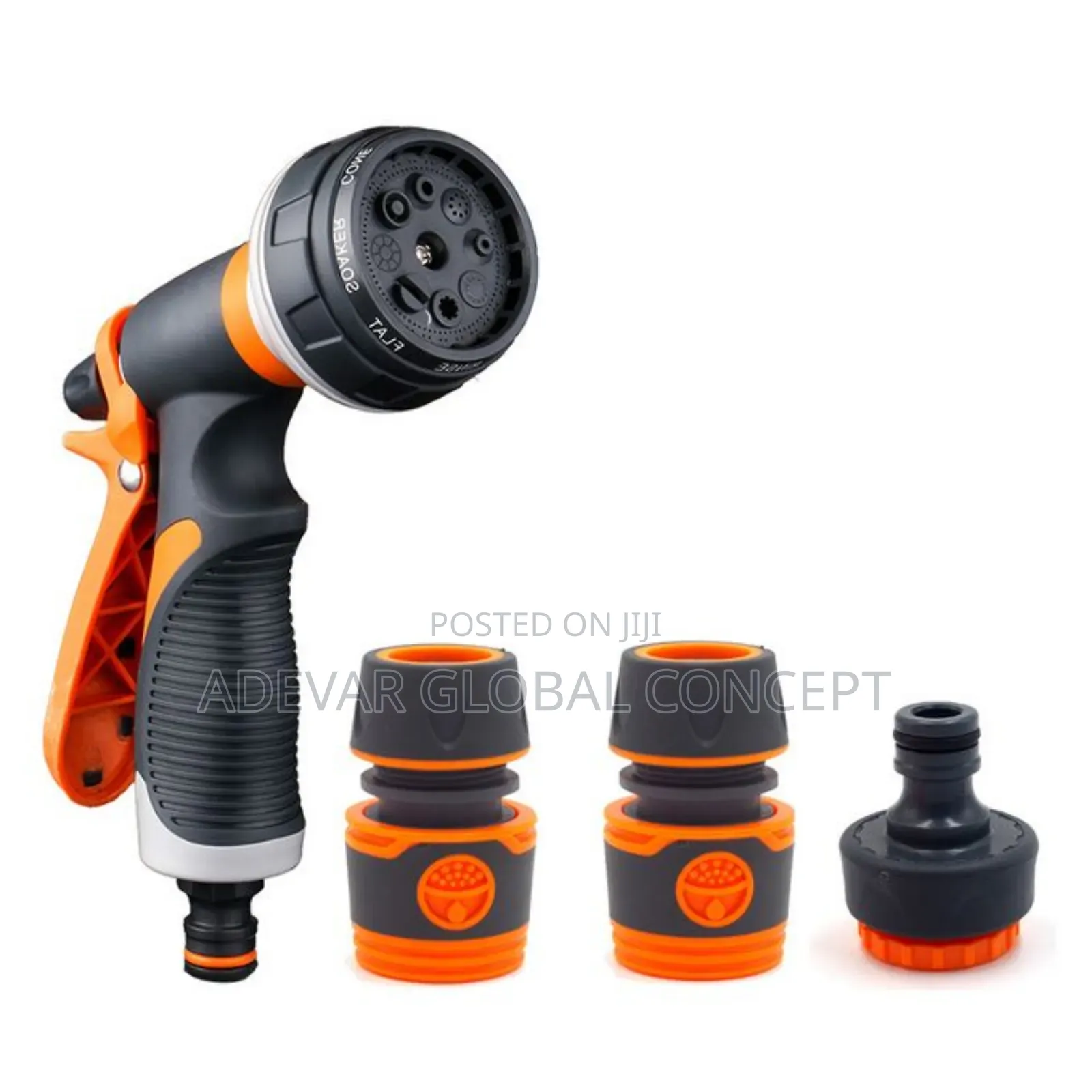 High Pressure Water Gun Car Washer 8 Modes - With 3 Nozzles