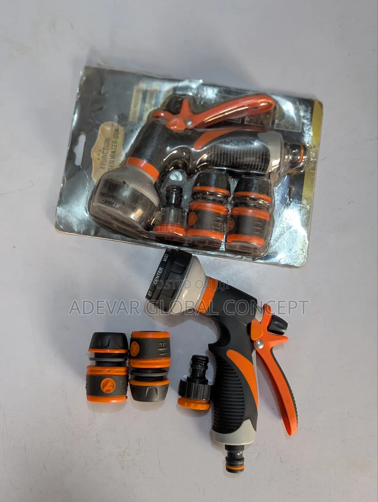 High Pressure Water Gun Car Washer 8 Modes - With 3 Nozzles