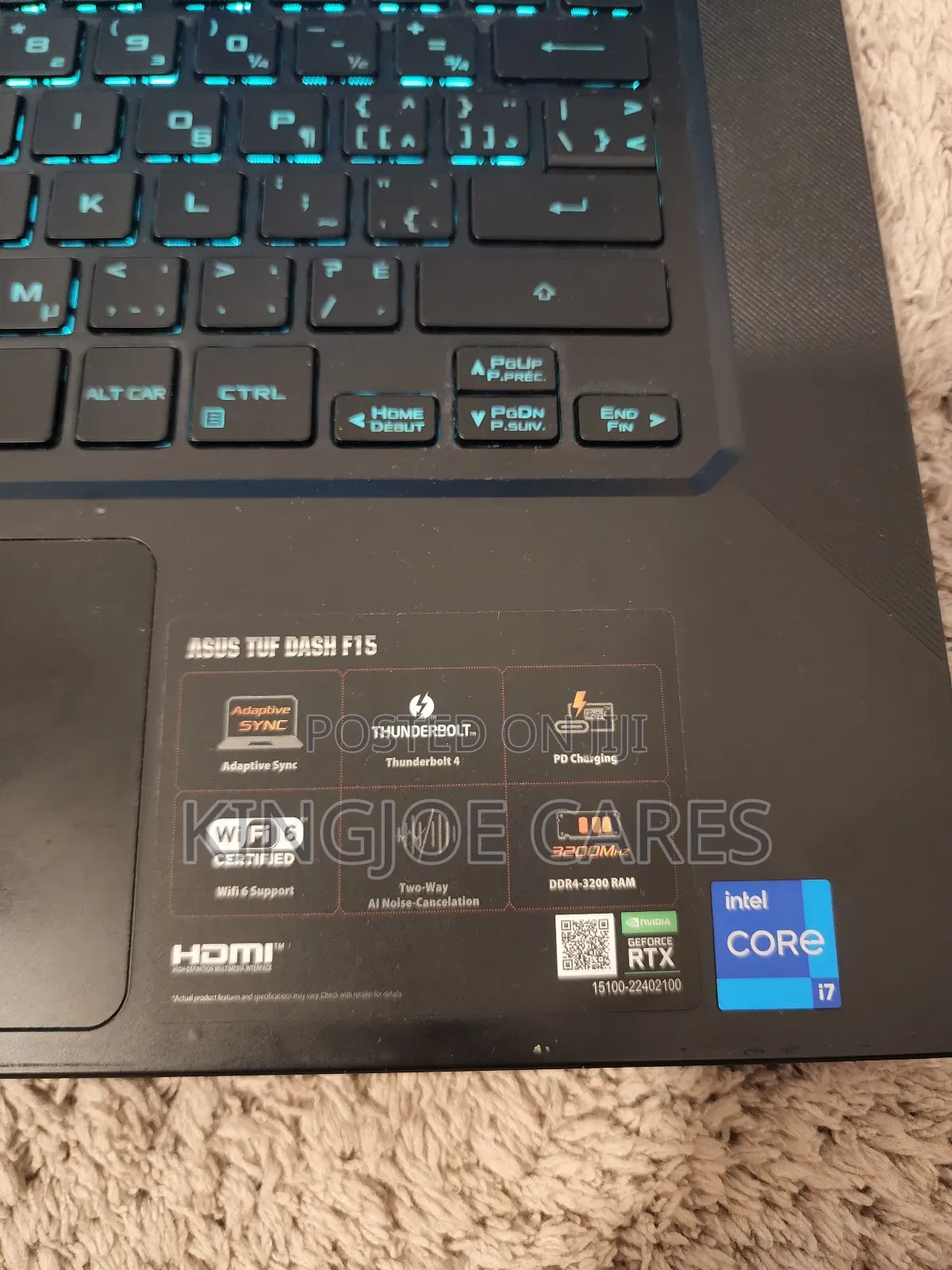 Laptop Asus TUF Dash F15 16GB Intel Core I7 SSD 512GB