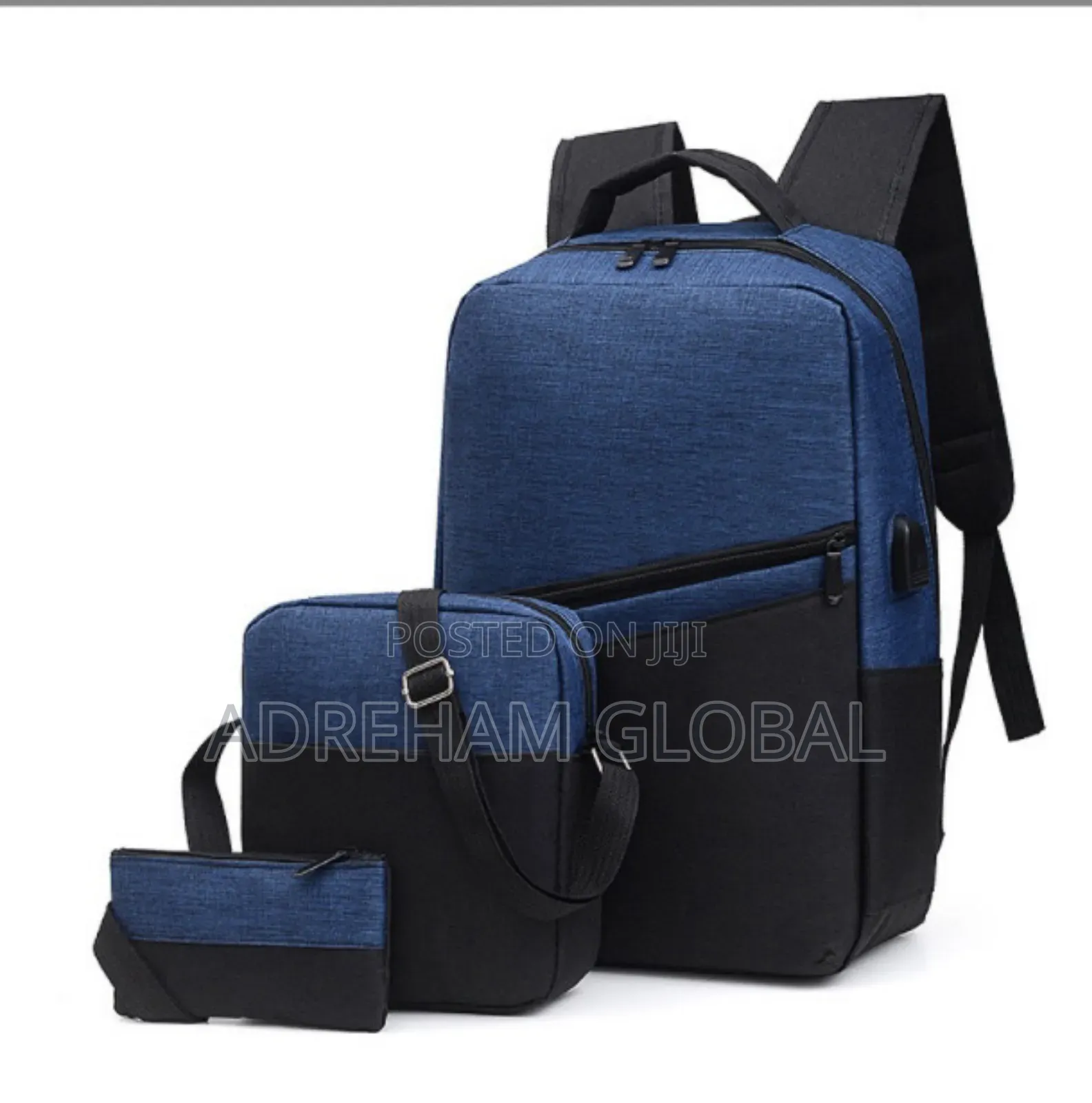 3in1 Ethan Quality Double Padded Front Zipper Laptop Bag
