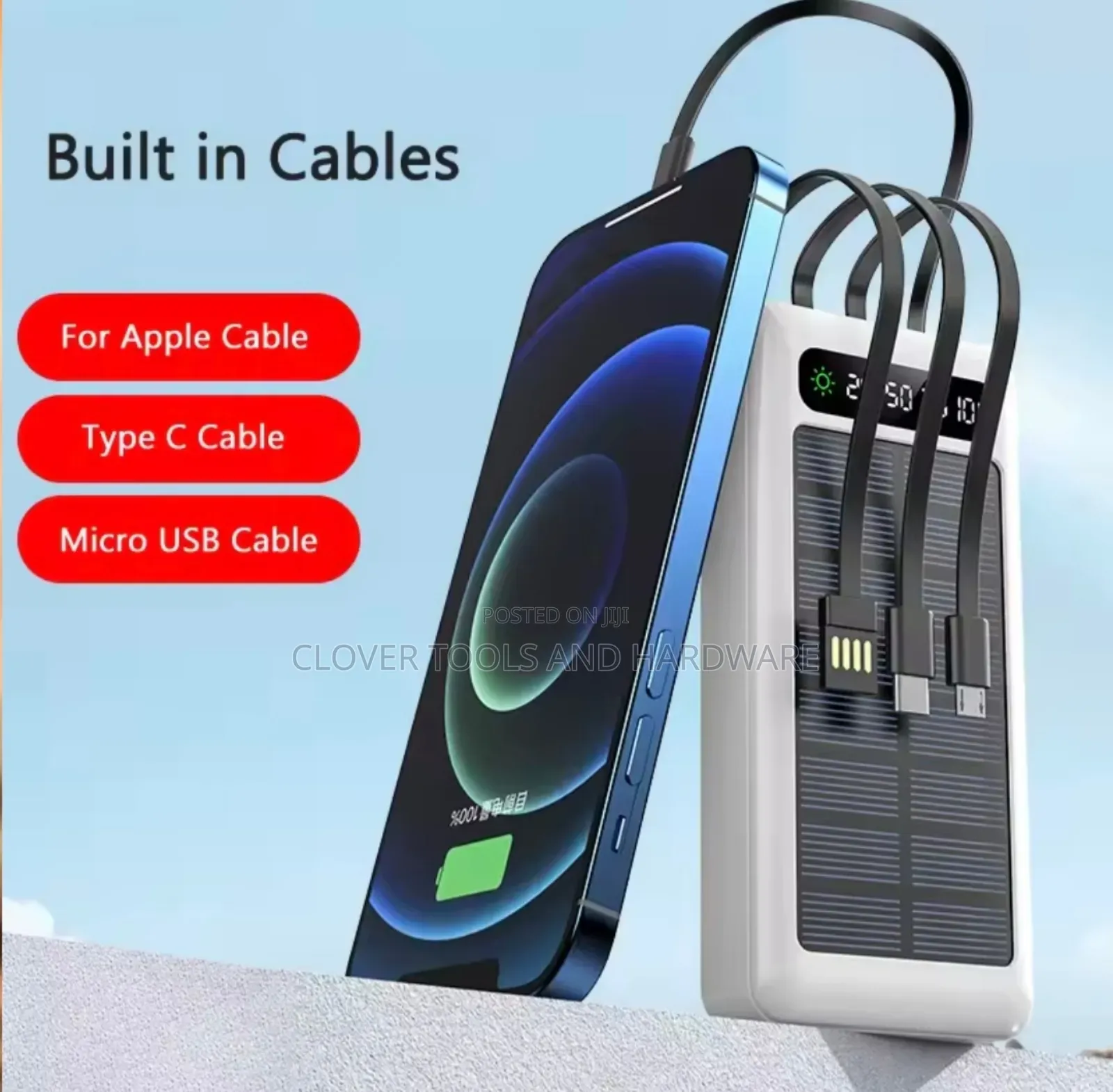 20000mah Original Solar Power Bank Display Powerbank