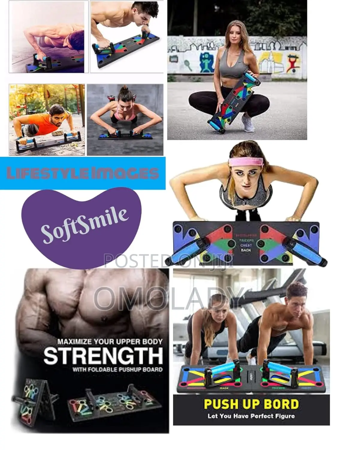 Multifunctional Portable Colour Coded Pushup Board,