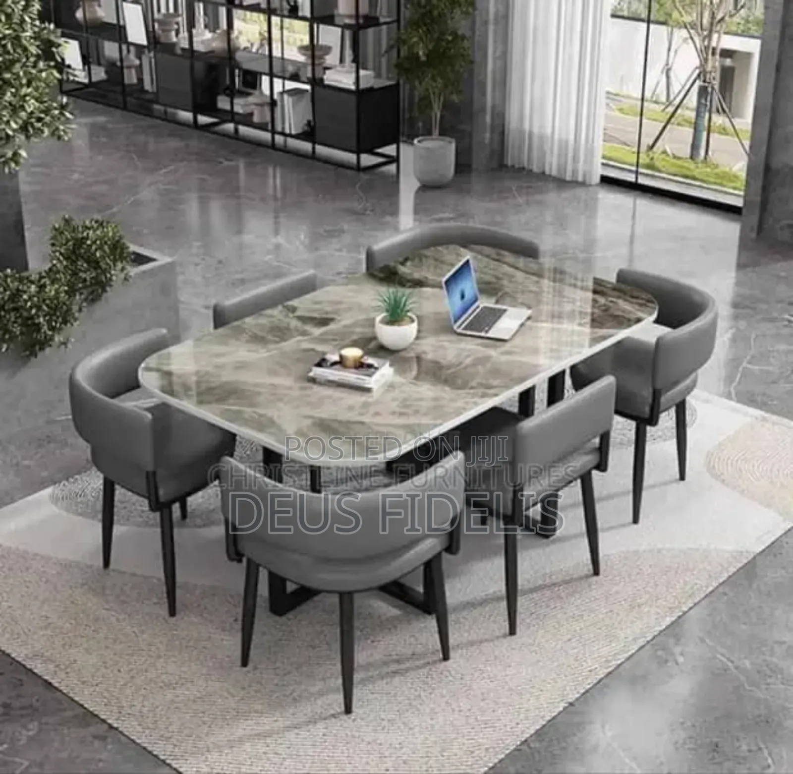 Marble Dining Table Detachable Dining
