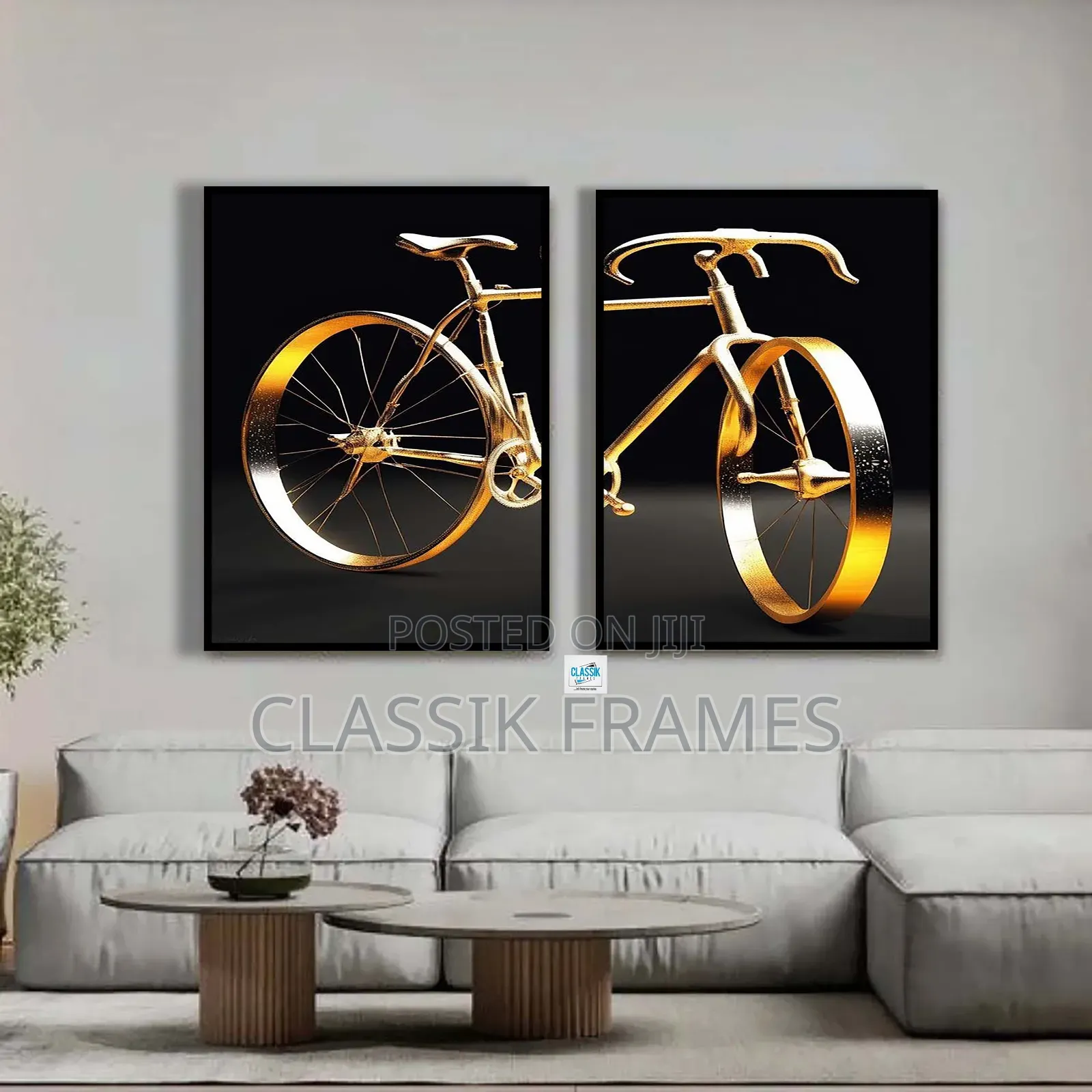 Hd Framed Acrylic Bicycle Digi Painting Wall Arts