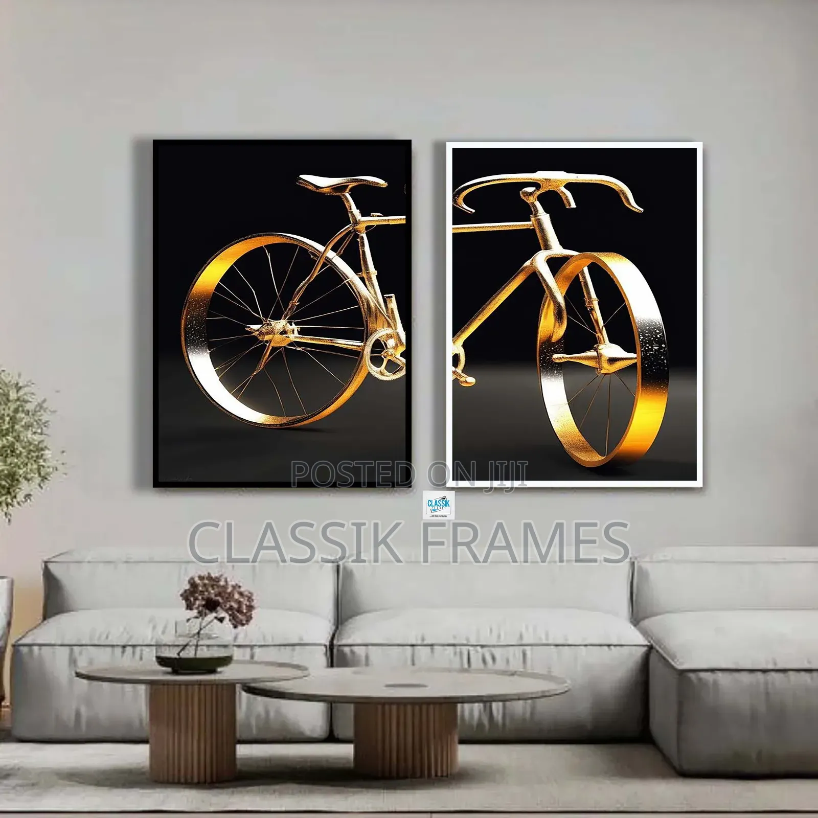 Hd Framed Acrylic Bicycle Digi Painting Wall Arts